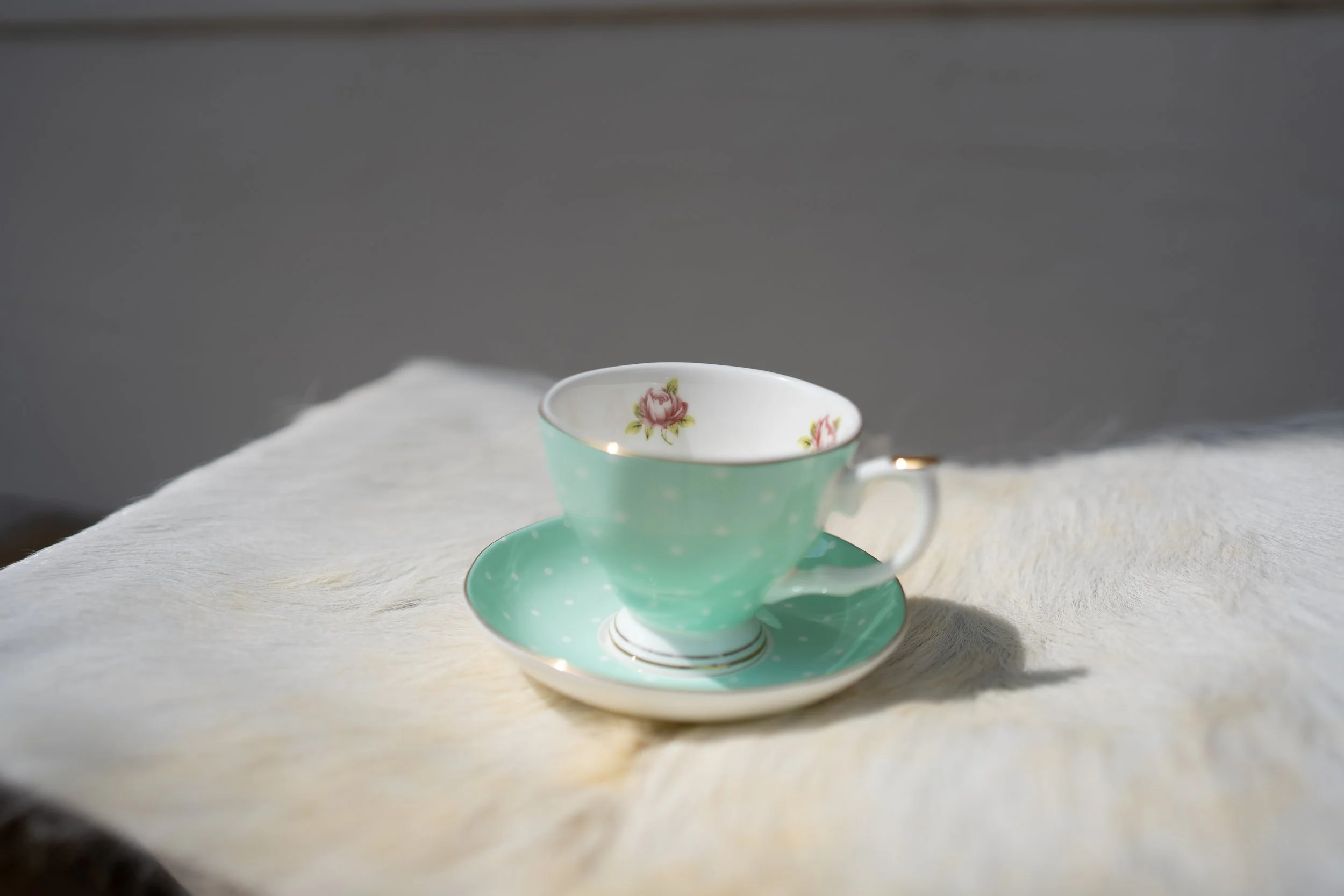 Noora Mint Green Teacup and Saucer