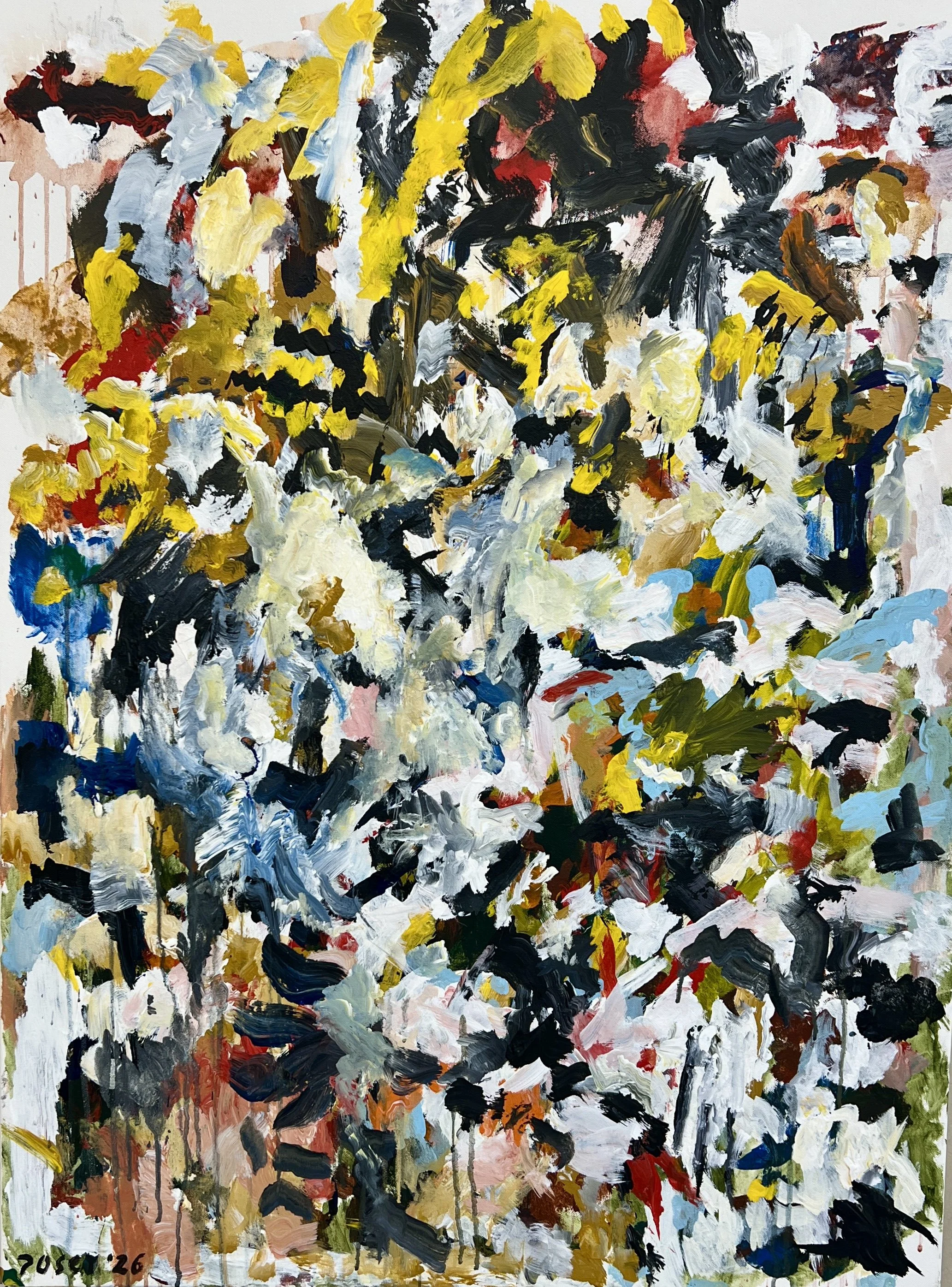 Vertical, acrylic on canvas, 40"x30"