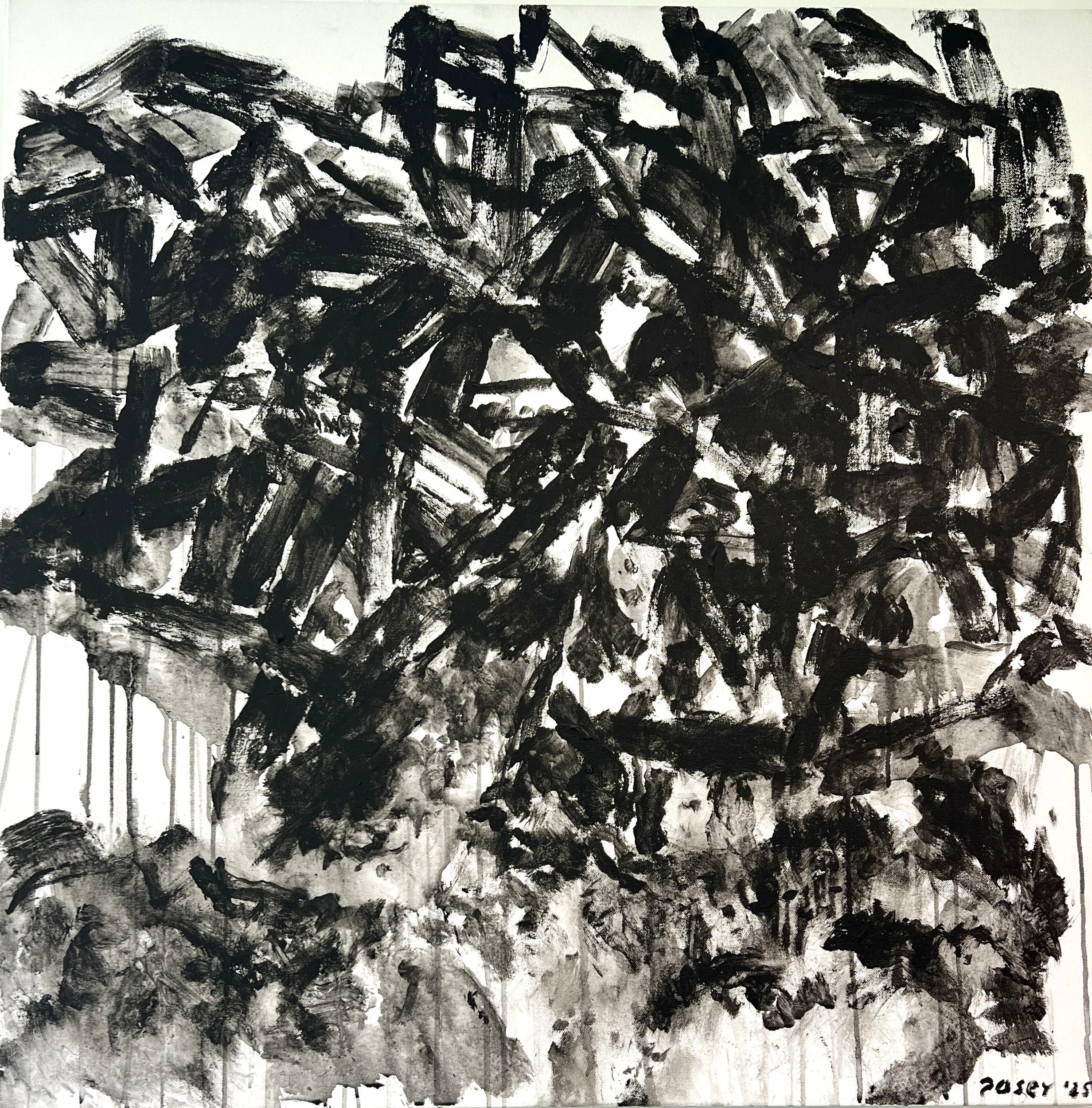 SOLD Pine, acrylic on canvas, 36"x36"