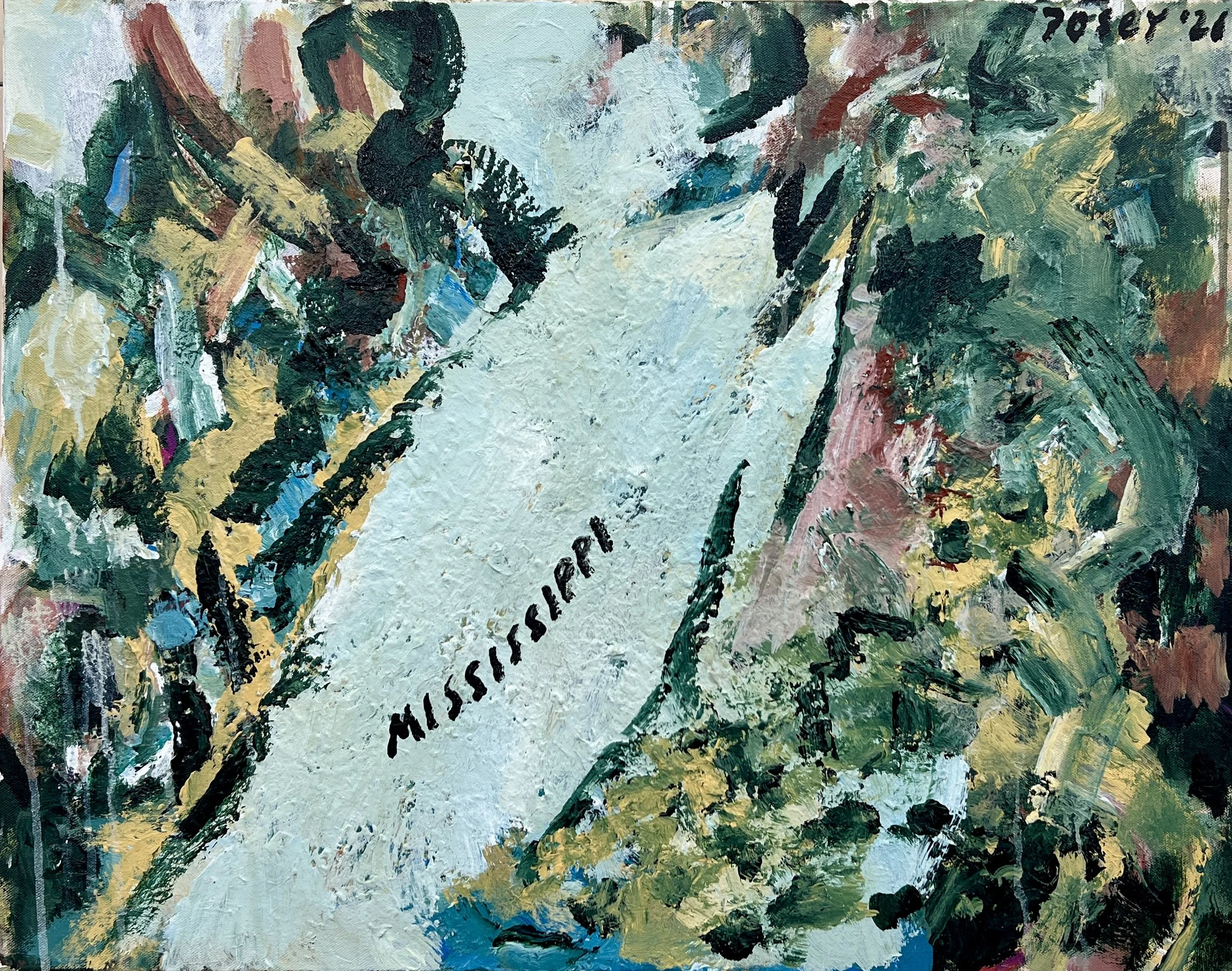 Mississippi, acrylic on canvas, 22"x28"