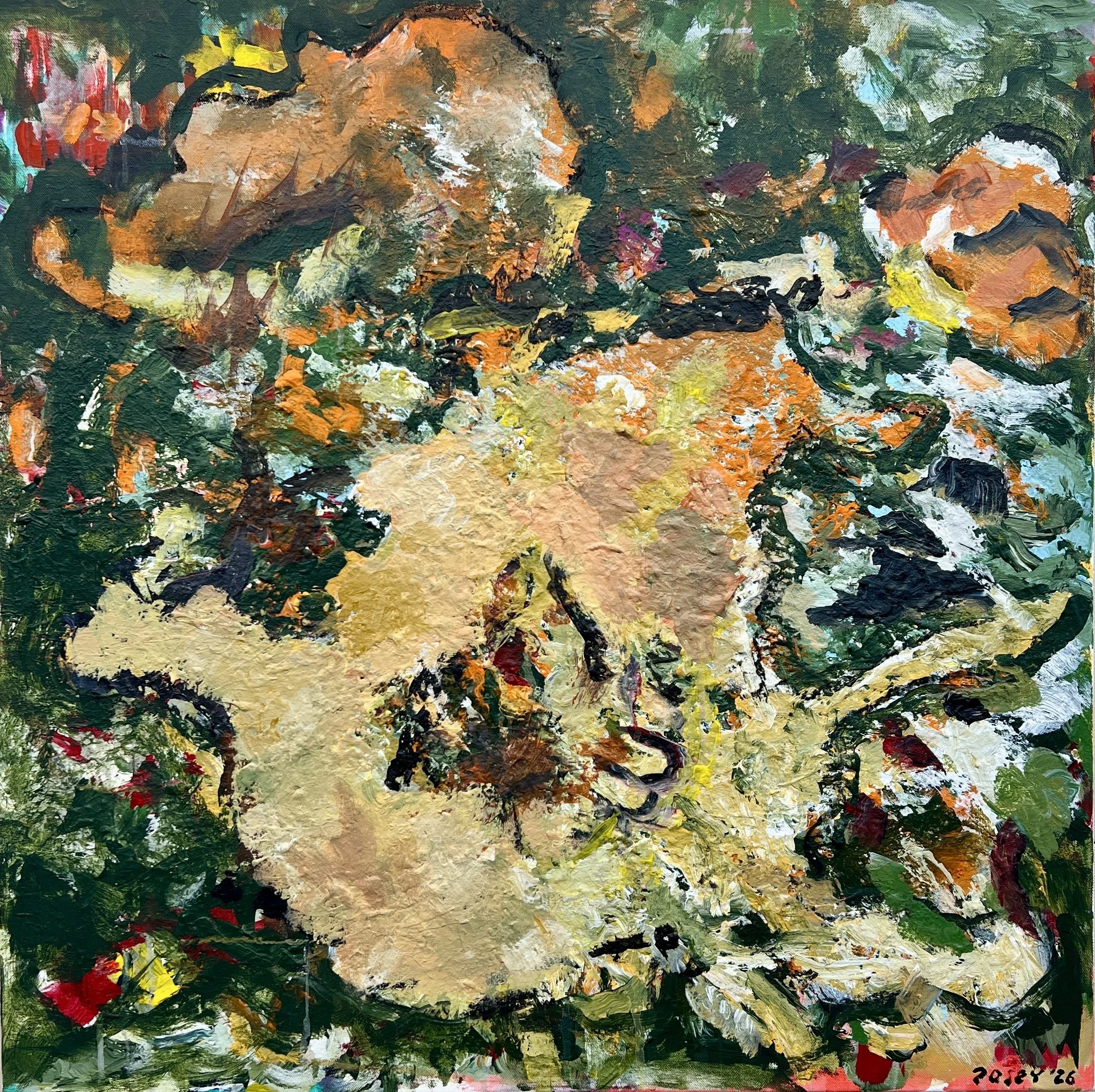 Donut, acrylic on canvas, 30"x30"