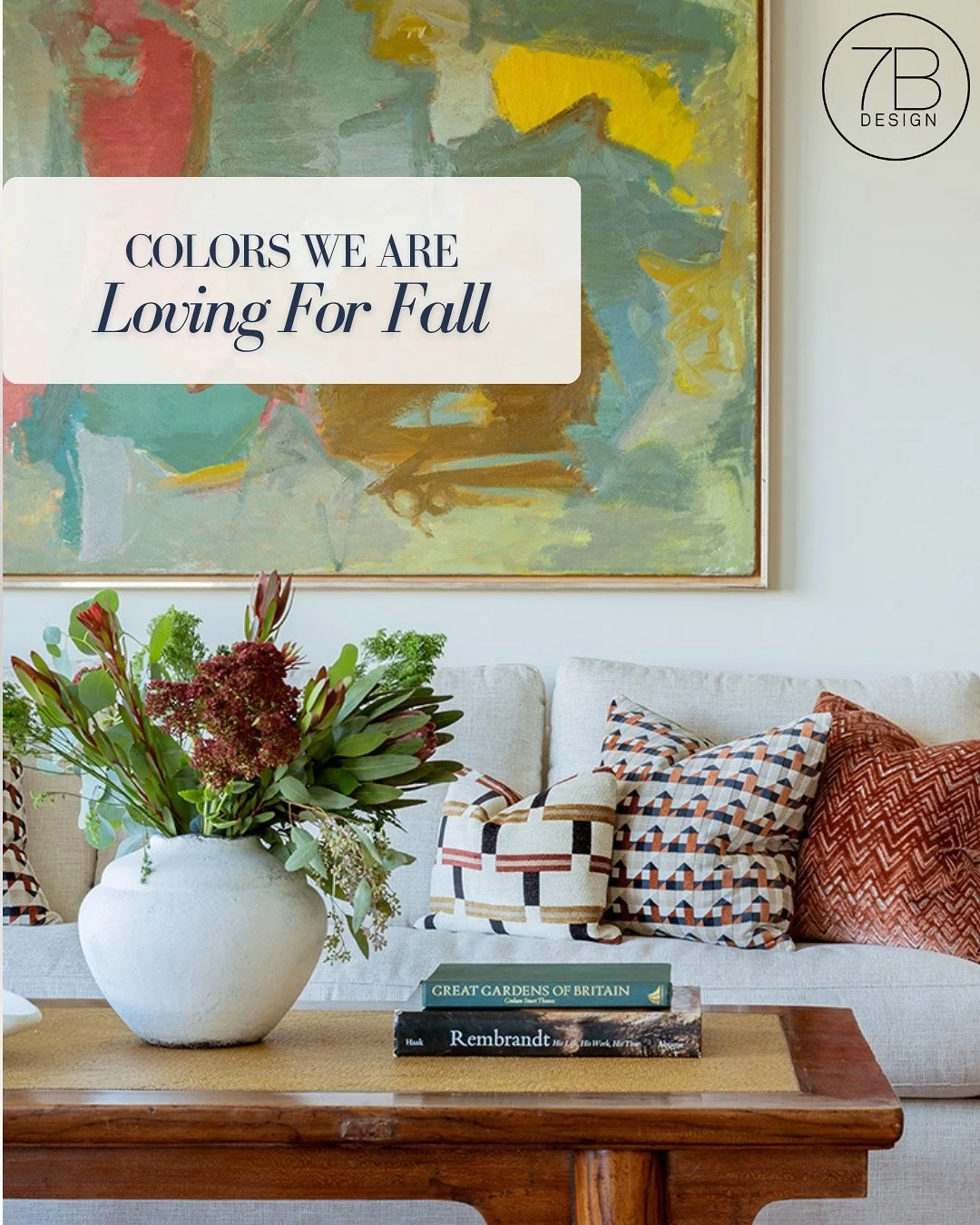 Inspired by nature, of course. As the leaves turn, so does our color palette for the season. 

This autumn, we&rsquo;re drawn to deep burgundy, creamy neutrals, earthy greens, coppery browns, burnt ambers and rich navy-tones that feel both timeless a