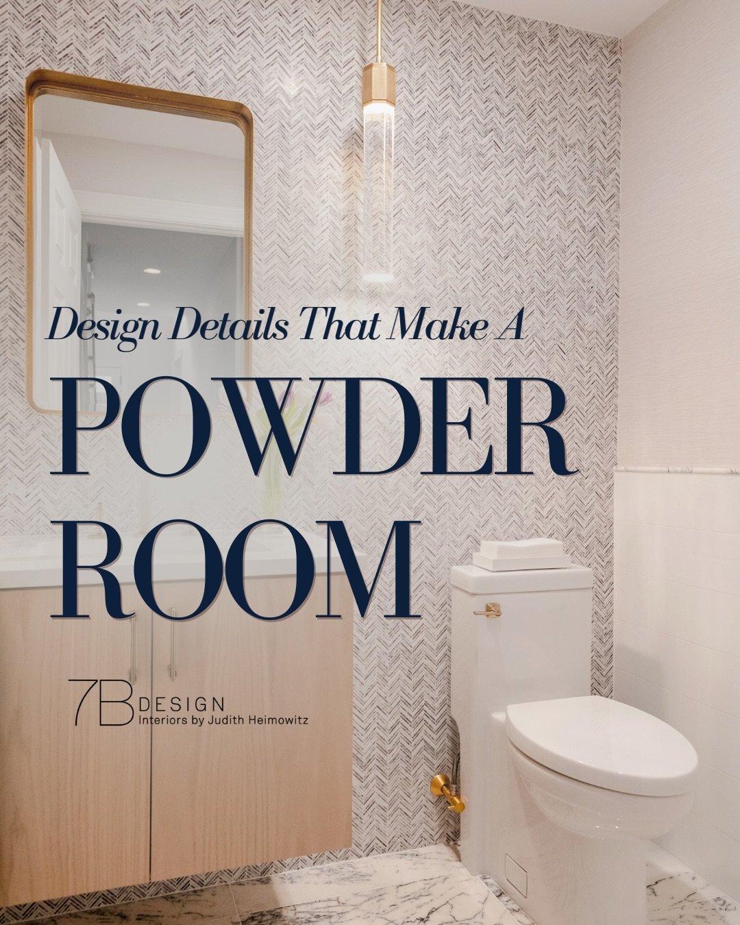 Design details that make a powder room: 

Rich finishes, layered textures, and unexpected touches turn even the smallest space into a statement.

Swipe to dive in deeper. 
.
Design by: @7b_design 
Photo by: @siobhanstantonphotography 
.
Luxury Powder