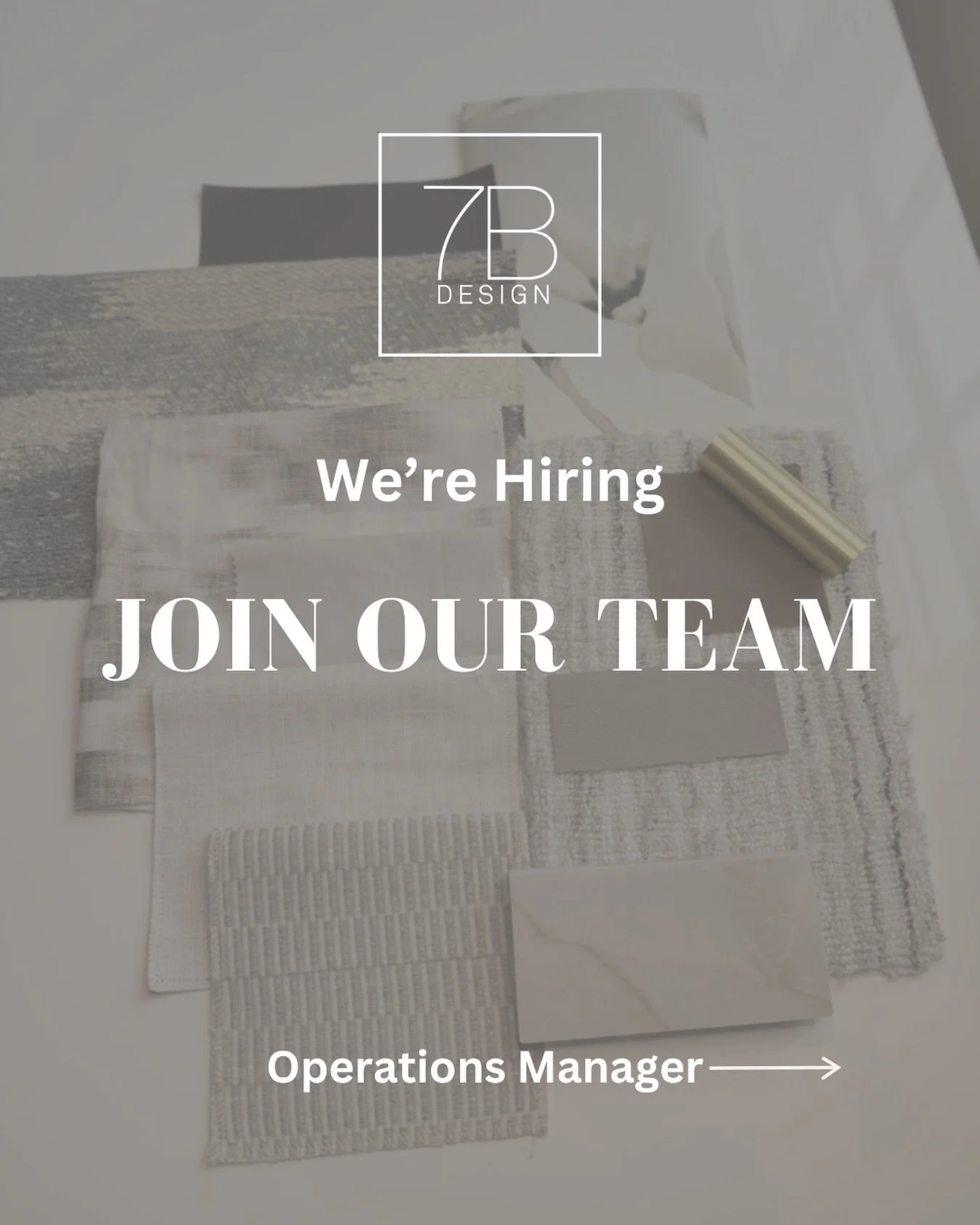 7B Design is growing, and we&rsquo;re hiring a part-time Operations Manager to join the team.

This role is perfect for someone who is passionate about thoughtful design and genuinely loves organization, process, communication, and the behind-the-sce
