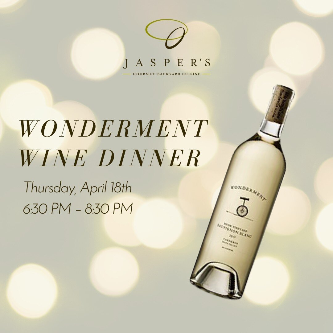 Sip and save the date - @wondermentwines returns next month for a fabulous wine dinner. 

RSVP via Resy.