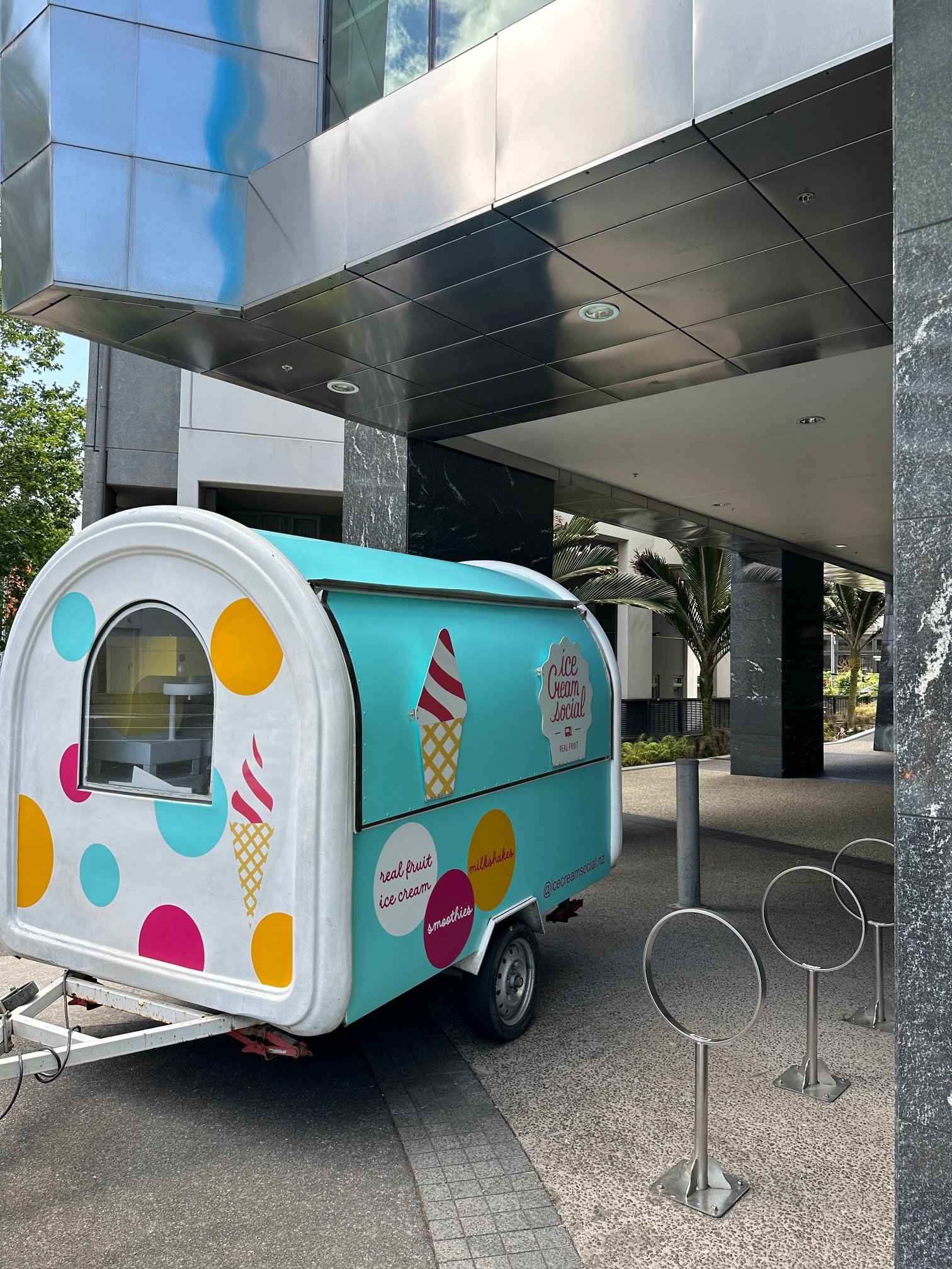 Real fruit ice cream food trailer