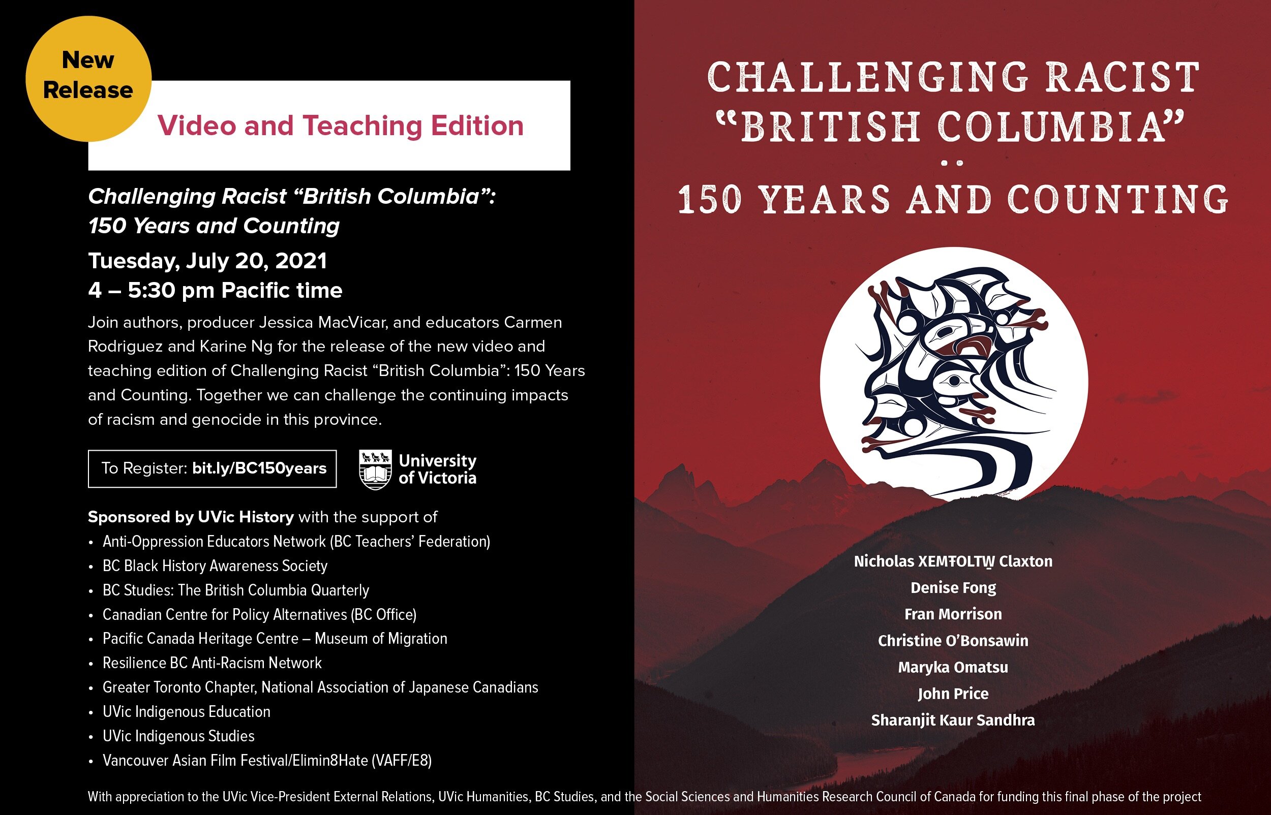 Launch of Video and Teaching Edition - Challenging Racist “British Columbia”: 150 Years and Counting
