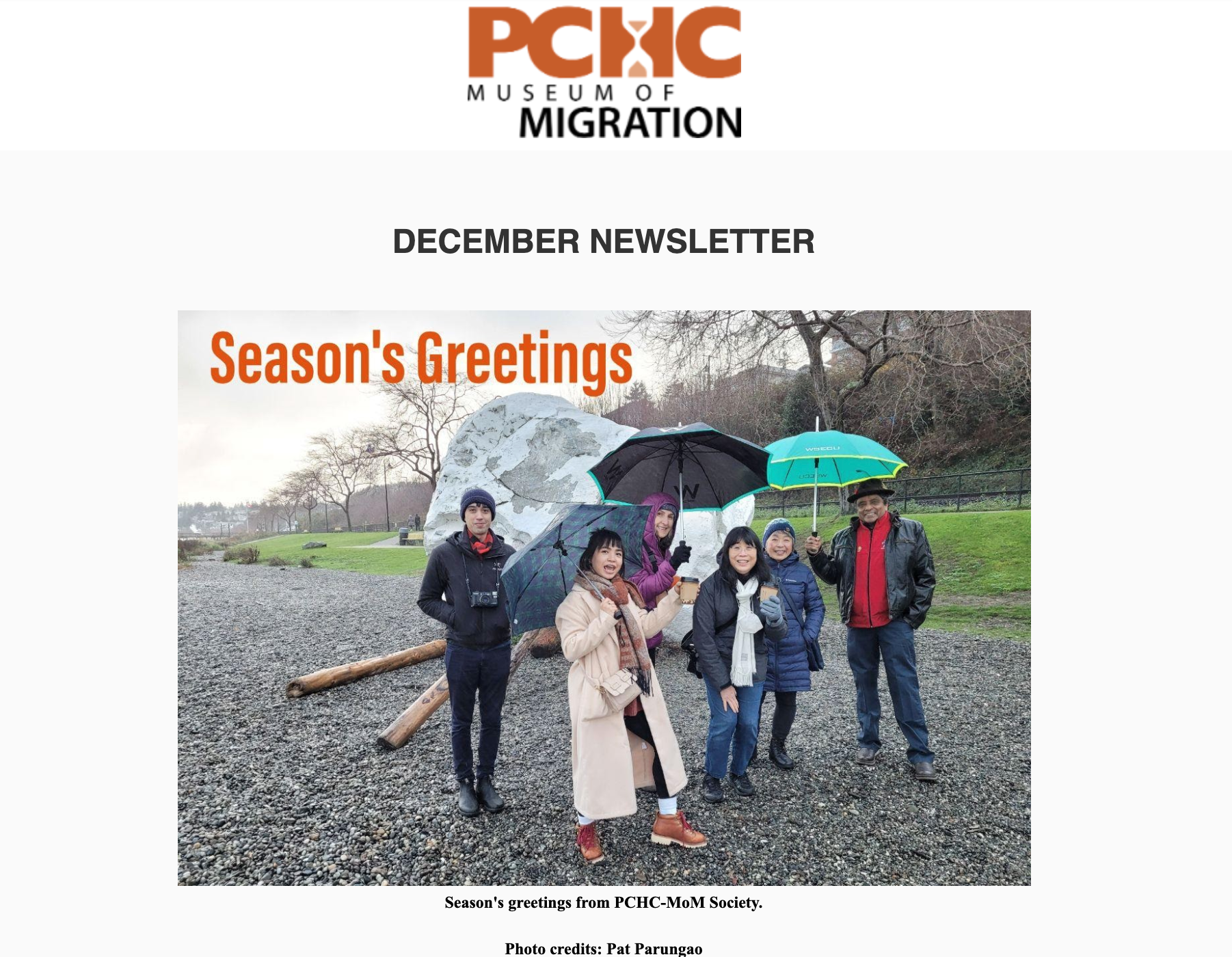 December 2021 Newsletter