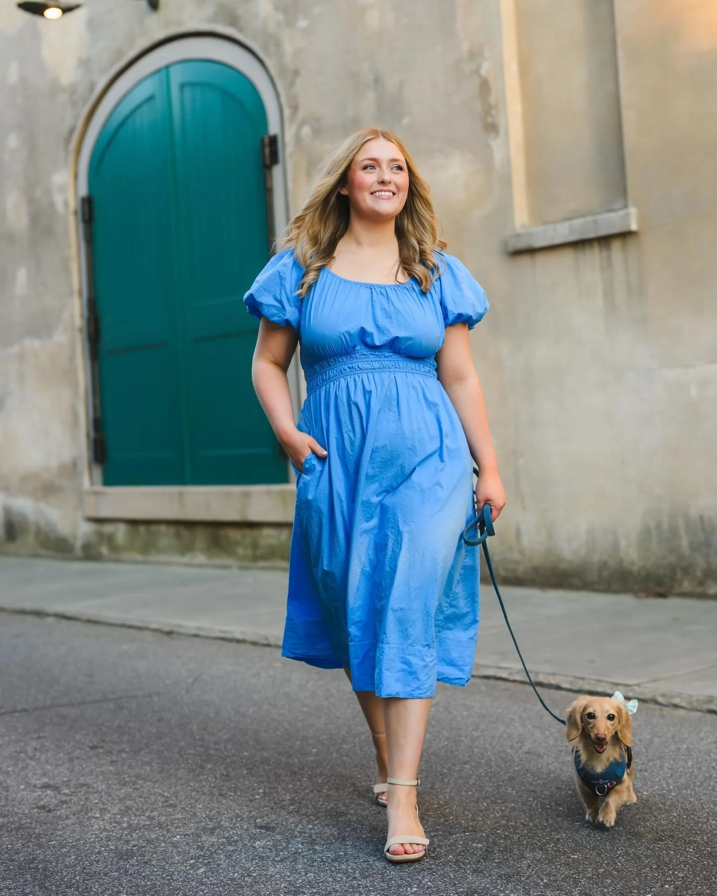 The answer is always YES. 
Yes! You can bring your dog to your senior portraits, please! 

Morgan brought her adorable dachshund Dolly to her Charleston School of Law senior portraits and it made the whole session a little sweeter. We caught the last