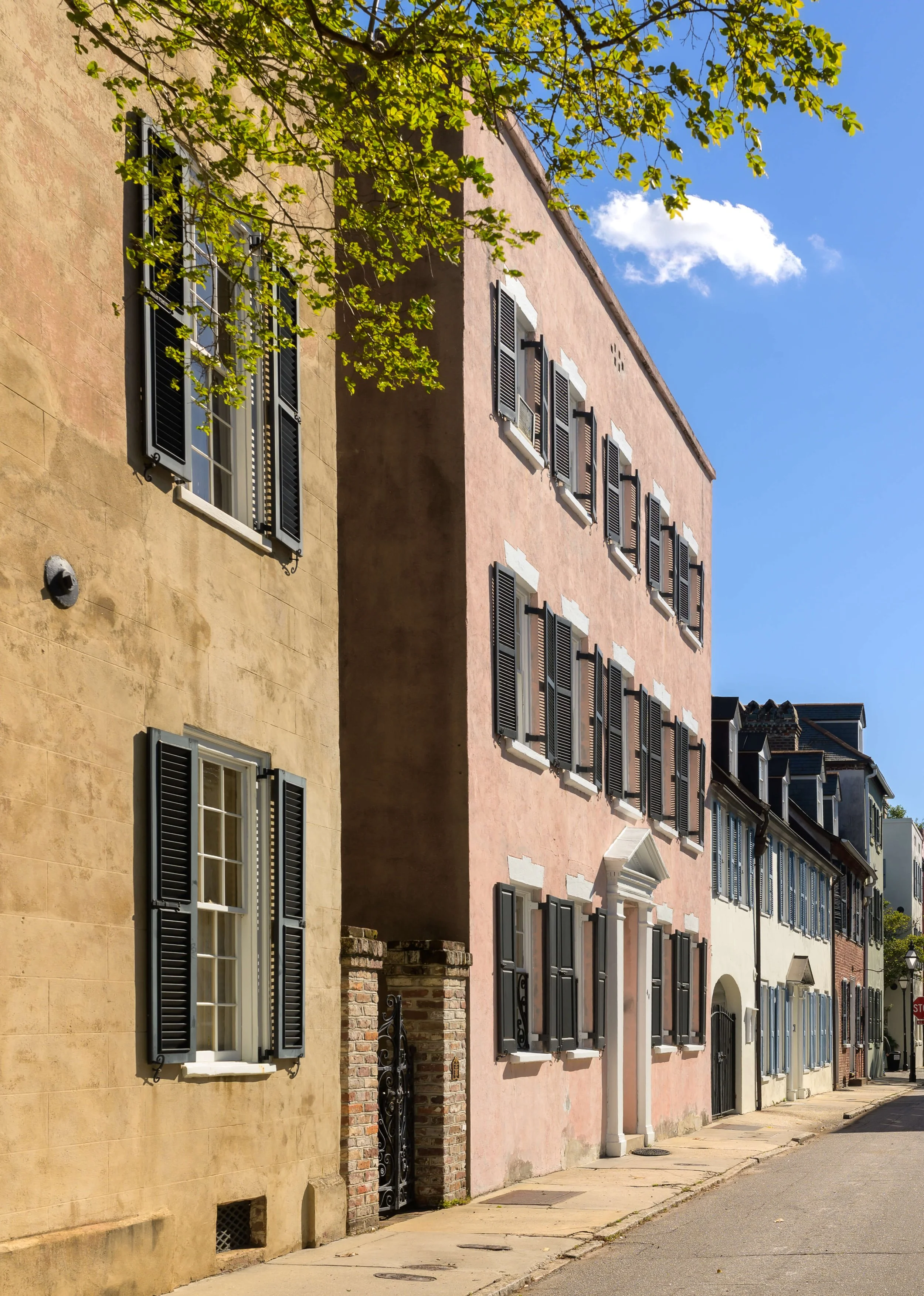 A view of Tradd St. during sunny day in Charleston SC