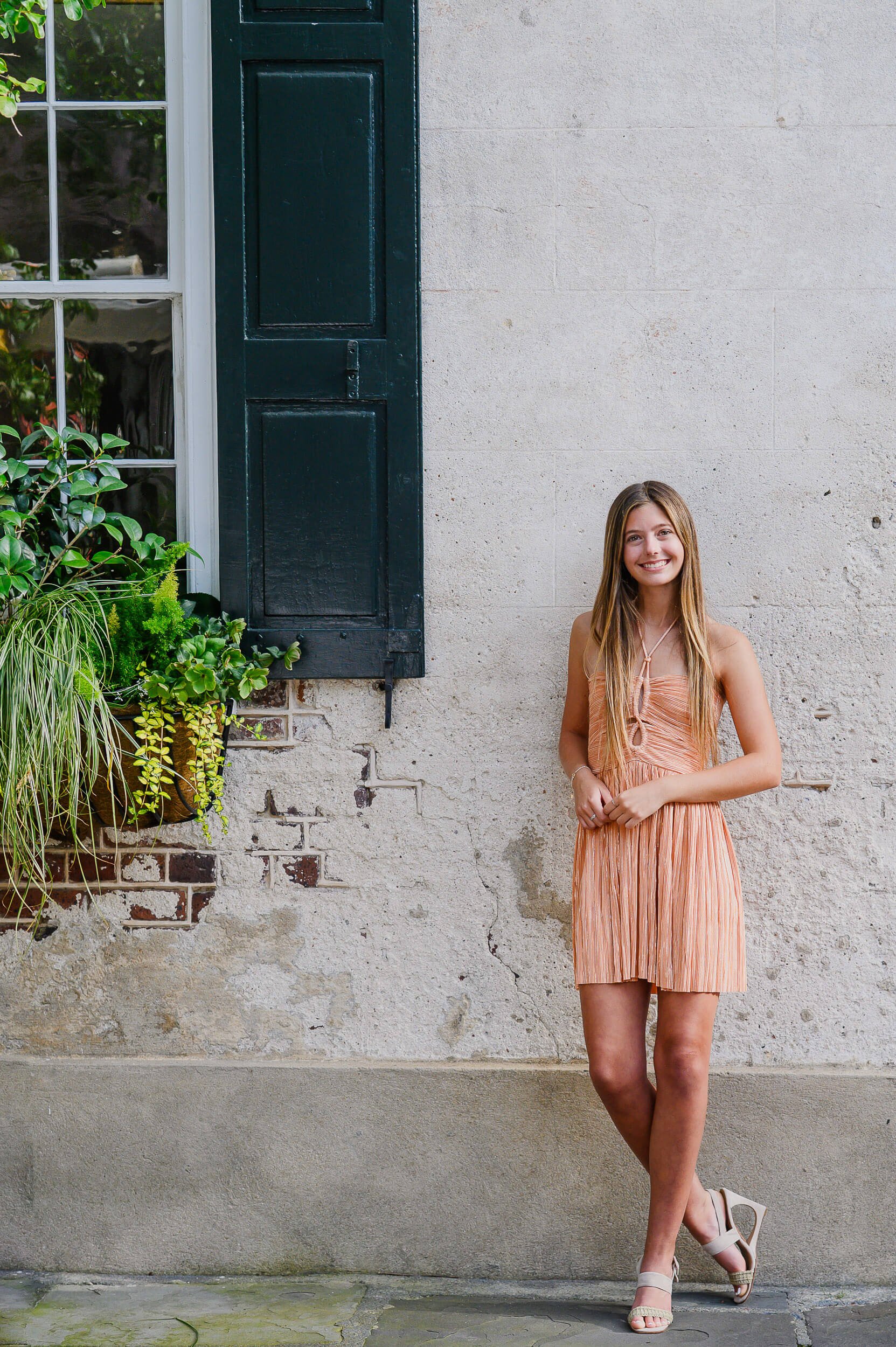 girl-the-battery-charleston-sc-orange-dress-5.jpg