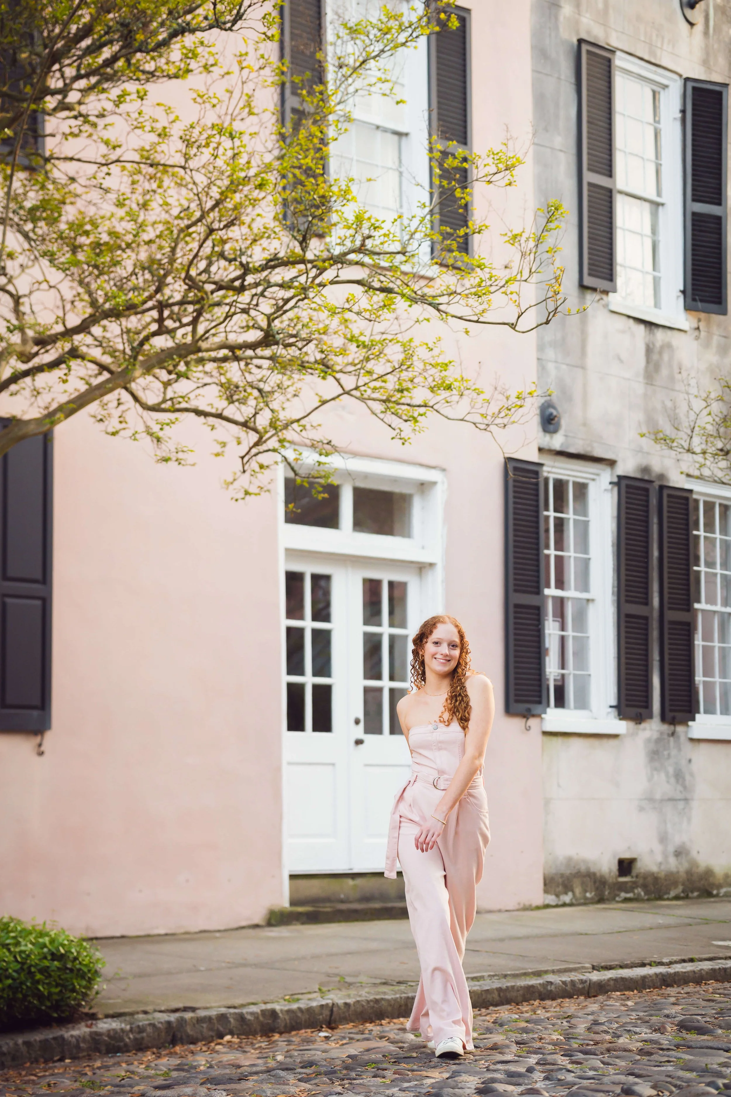 Charleston senior portrait on Chalmers Street in the French Quarter