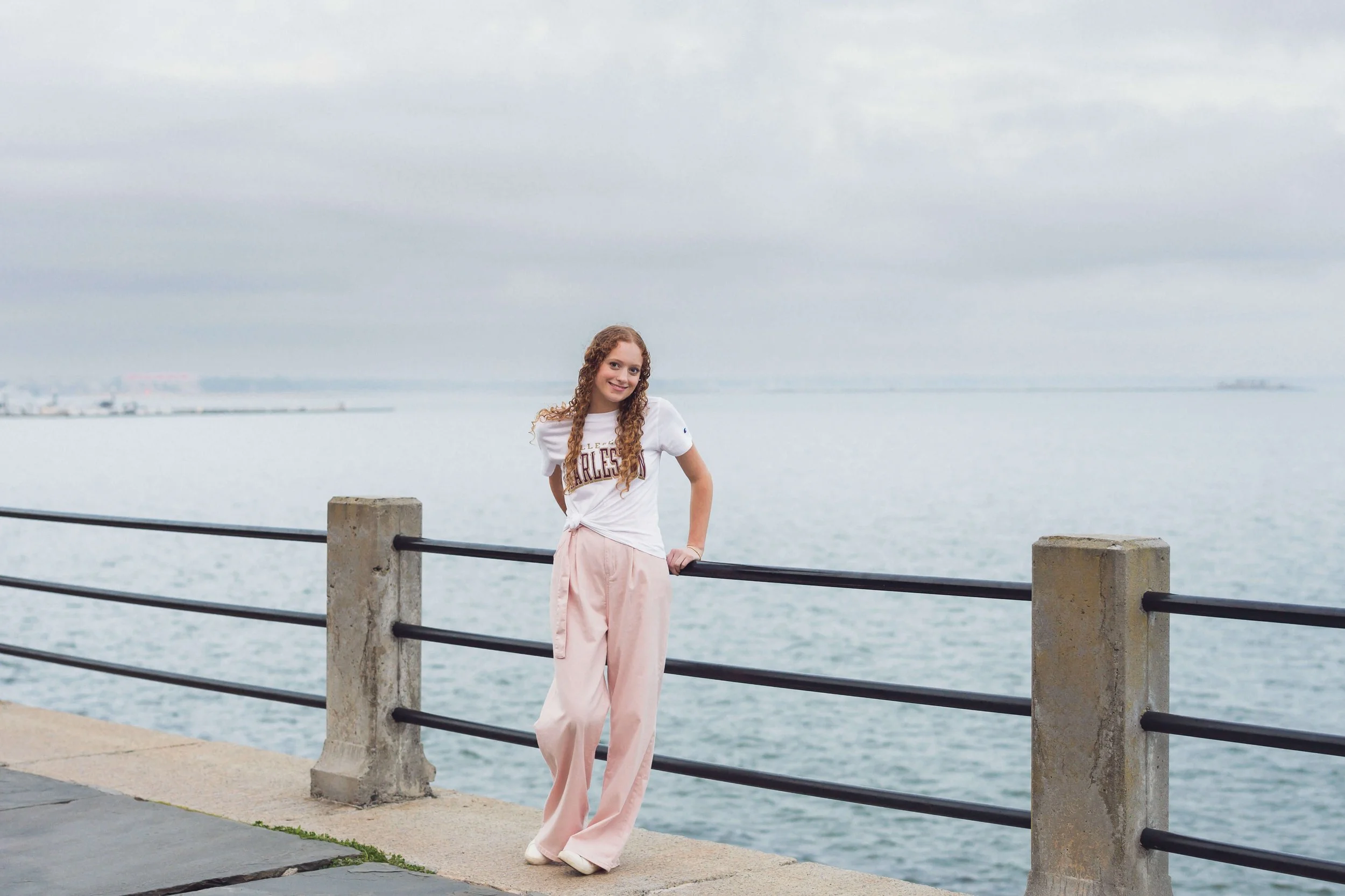 Charleston senior portrait at The Battery near White Point Garden