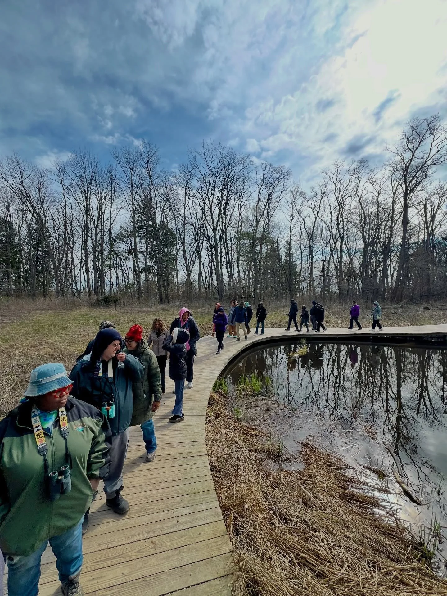 25 birders showed up for a truly special morning of birding @schlitzaudubon. Spring migration was in full swing with wonderful sightings including Eastern Towhee, Pine Siskins, House Wren, and both Ruby and Golden-crowned Kinglets. We also spotted a 