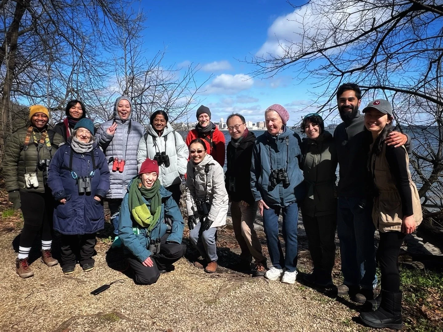 14 birders braved the chilly, windy morning at Turville Point Conservation Park and it was absolutely worth it.

Before we even hit the trails, a Bald Eagle flyover set the tone perfectly. The trails were in surprisingly good shape after all the rain