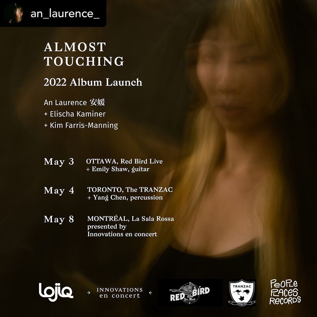 Next week! We are gearing up and SO STOKED for @an_laurence_ &quot;Almost Touching&quot; Album Launch MINI TOUR! With dates in Ottawa, Toronto and Montr&eacute;al and featuring some very special guests including Emily Shaw, @yango.bongo , @whothefism