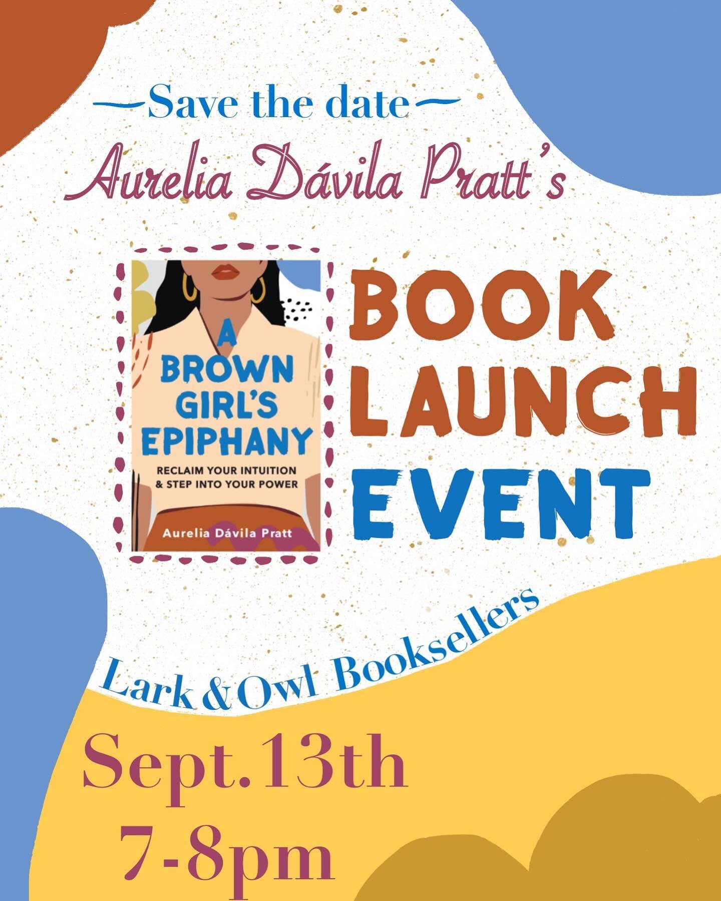Hey y'all, the pub date for my book is two weeks from today! Hooray! (Have you ordered your copy?!) 

I'm so excited because my FAVORITE BOOK SHOP ON THE PLANET @larkandowlbooksellers is hosting a book launch event for me that night. Seriously, I hav
