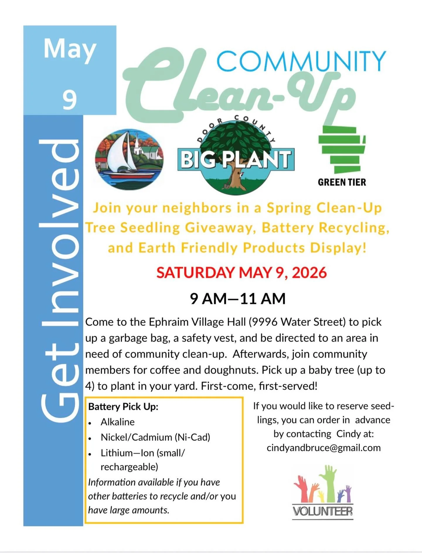 In celebration of Earth Day, Save the Date for the Ephraim Community Clean-Up on May 9th!🌎🌱

We invite you to roll up your sleeves and join us in giving back to the village we all love. Participants can volunteer to help at one of our Historic Site