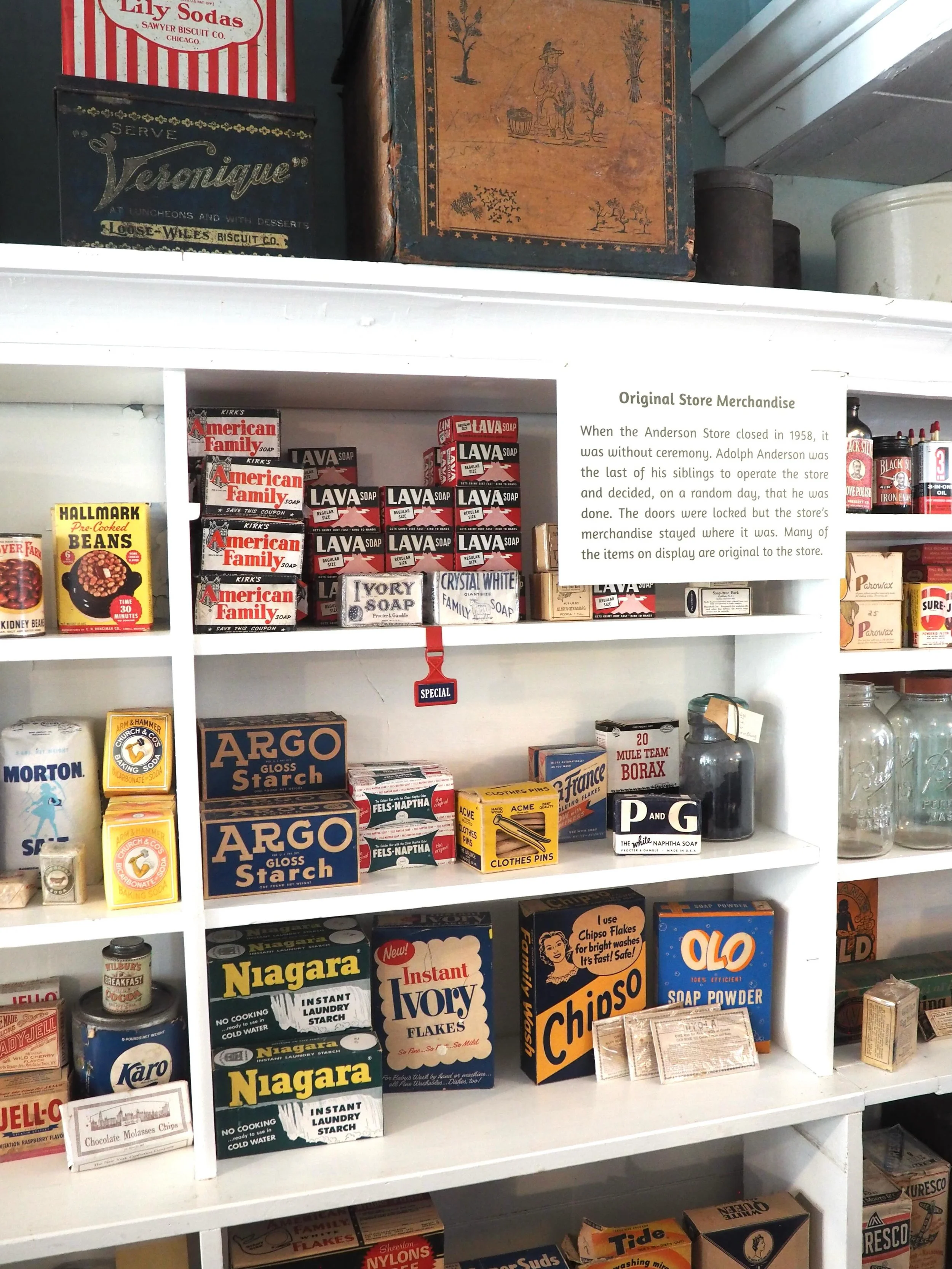 Did you know that most of the merchandise on display in the Anderson Store Museum is original to the store? 

The Anderson Store was one of Ephraim&rsquo;s most prominent general stores. It was run by the Aslag Anderson family for almost 100 years. 
