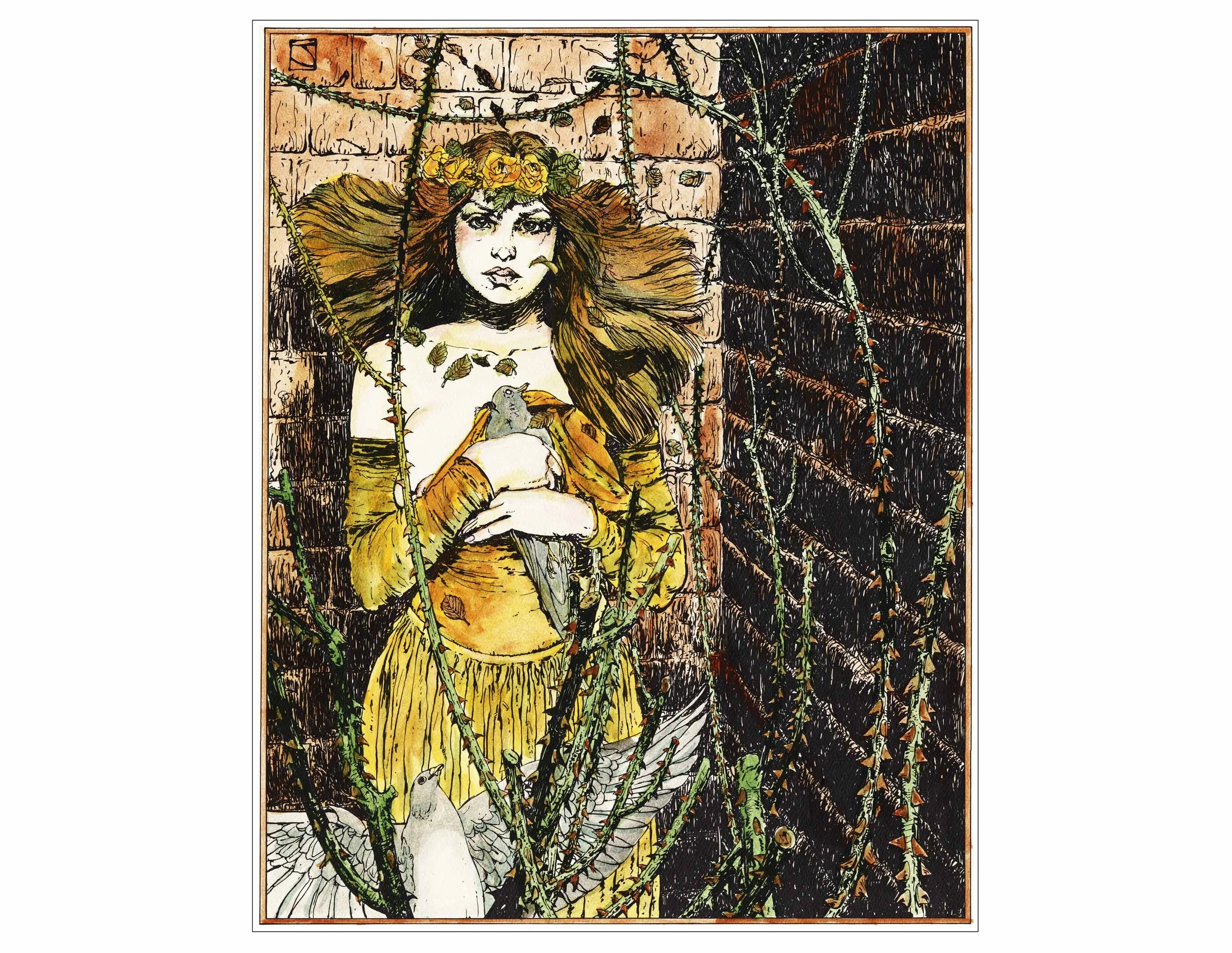 In A Sheltered Corner - Hand Colored Set