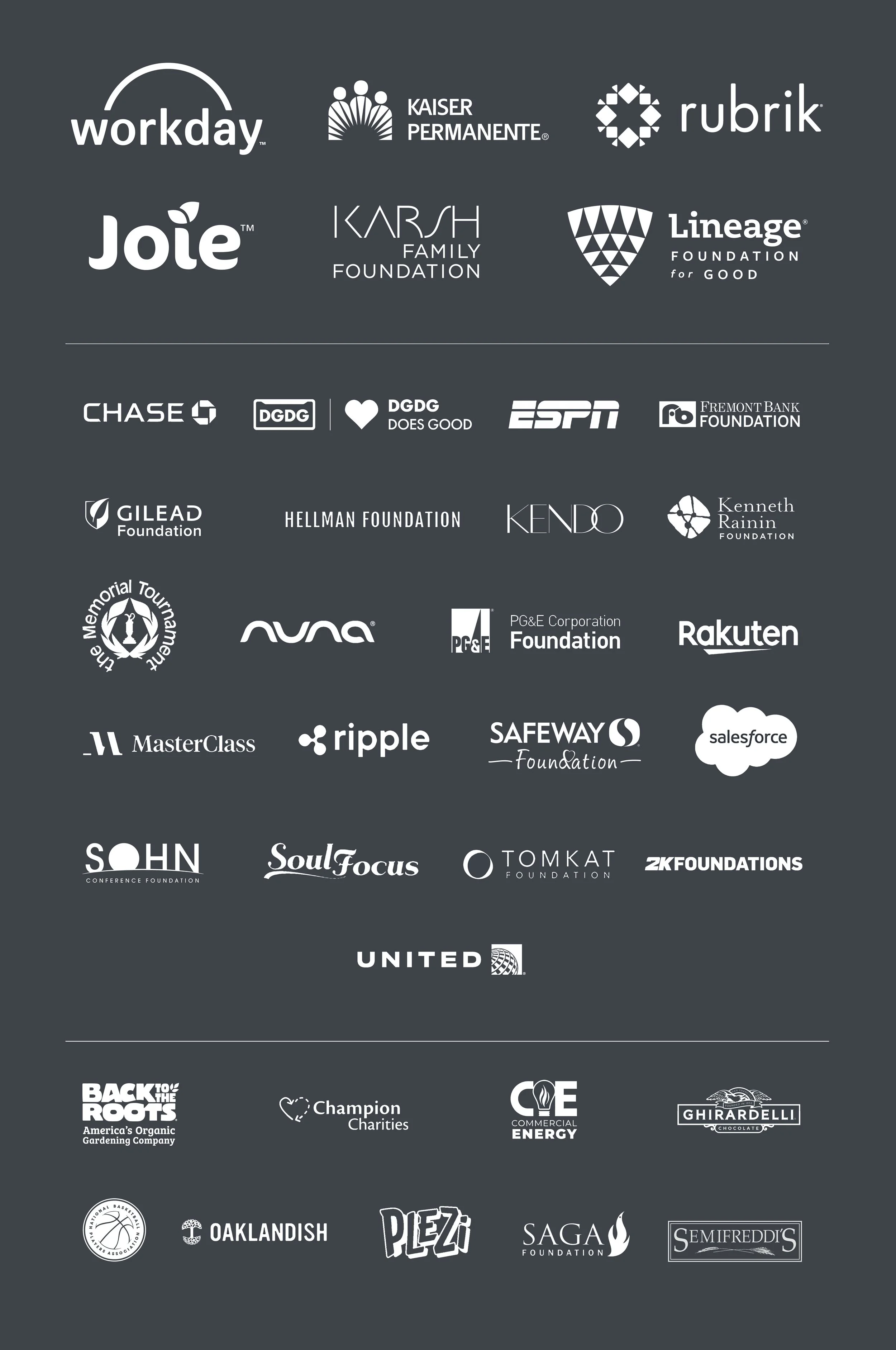 Eat. Learn. Play. Supporting Partner Logos