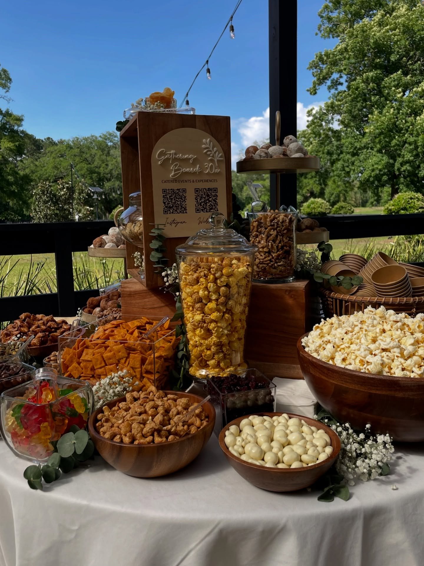A little of your favorites- all the way around! We enjoyed creating this 360&deg; grazing snack table for wedding guests to enjoy from any afternoon angle 🤍

When you book with us, mention your event and theme so we can design around it! 

backyard 