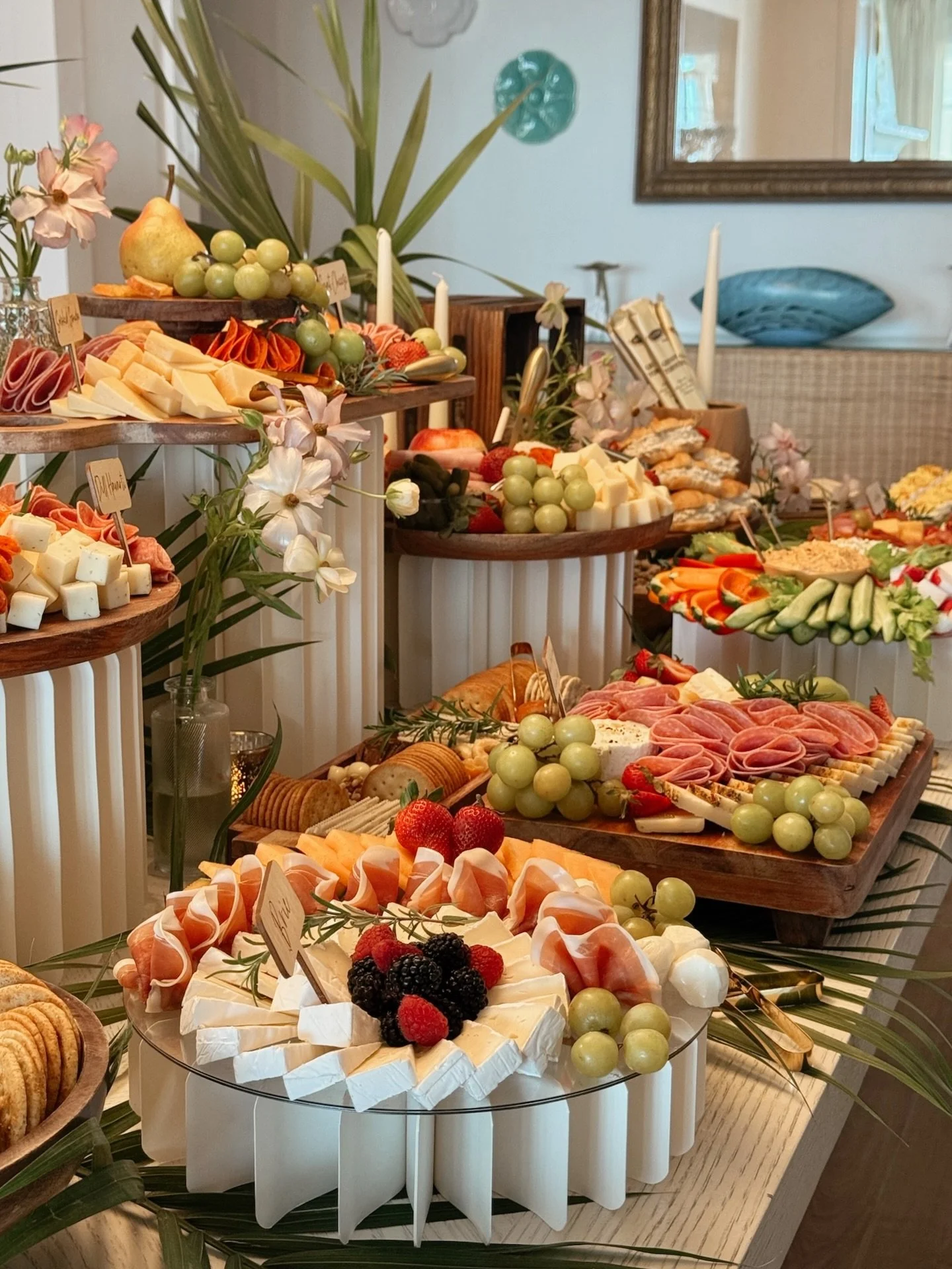Elevated grazing table for a seaside wedding 🌴✨

visit gather30a.com to book with us!