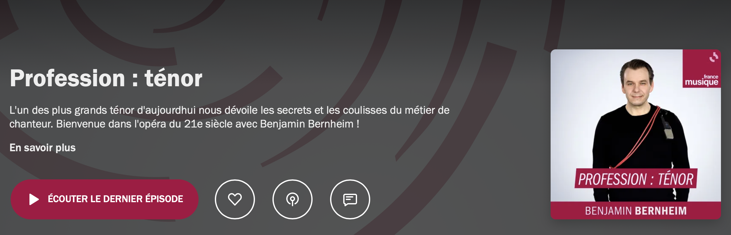 Profession : ténor sur France Musique