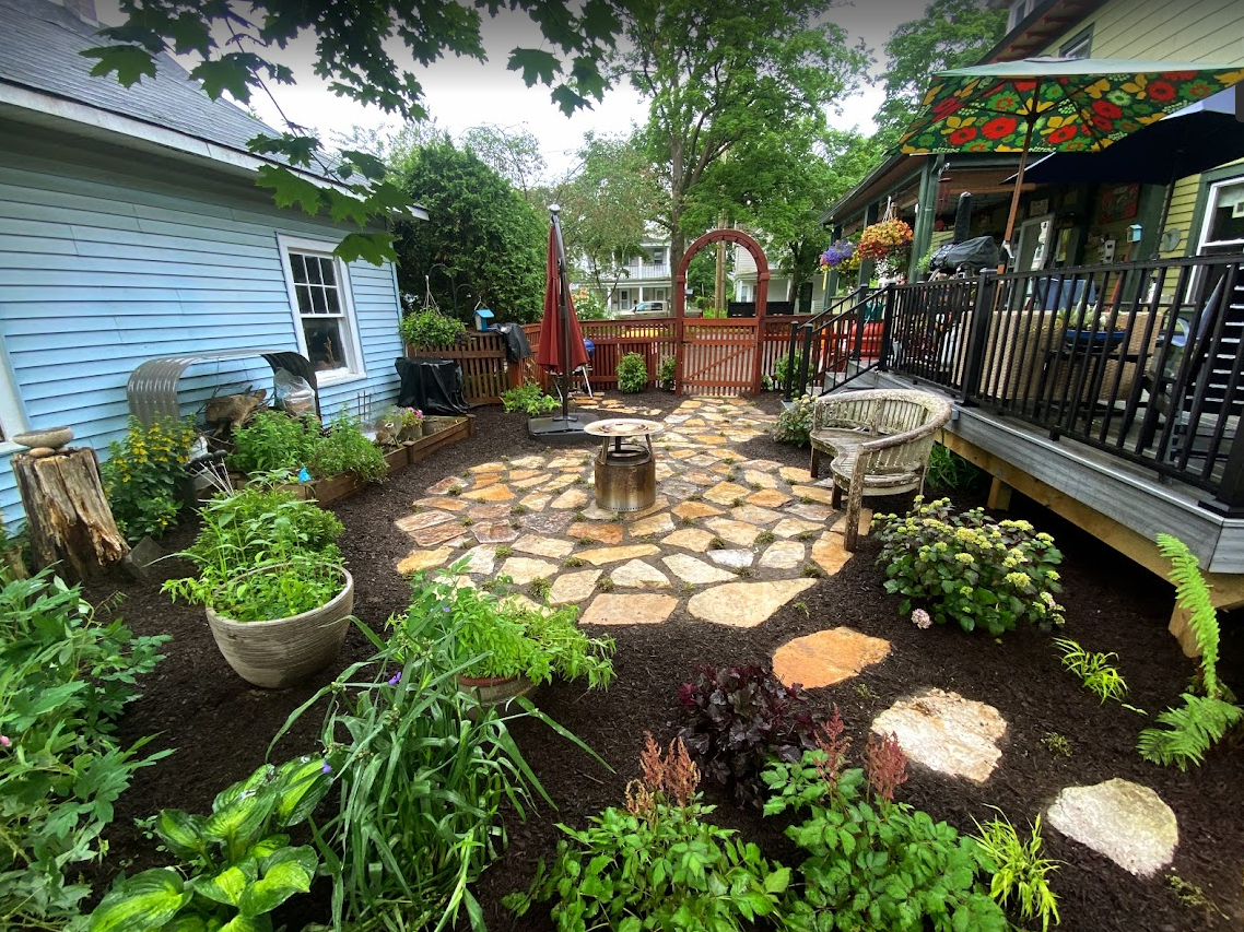 Glens Falls, NY backyard patio garden