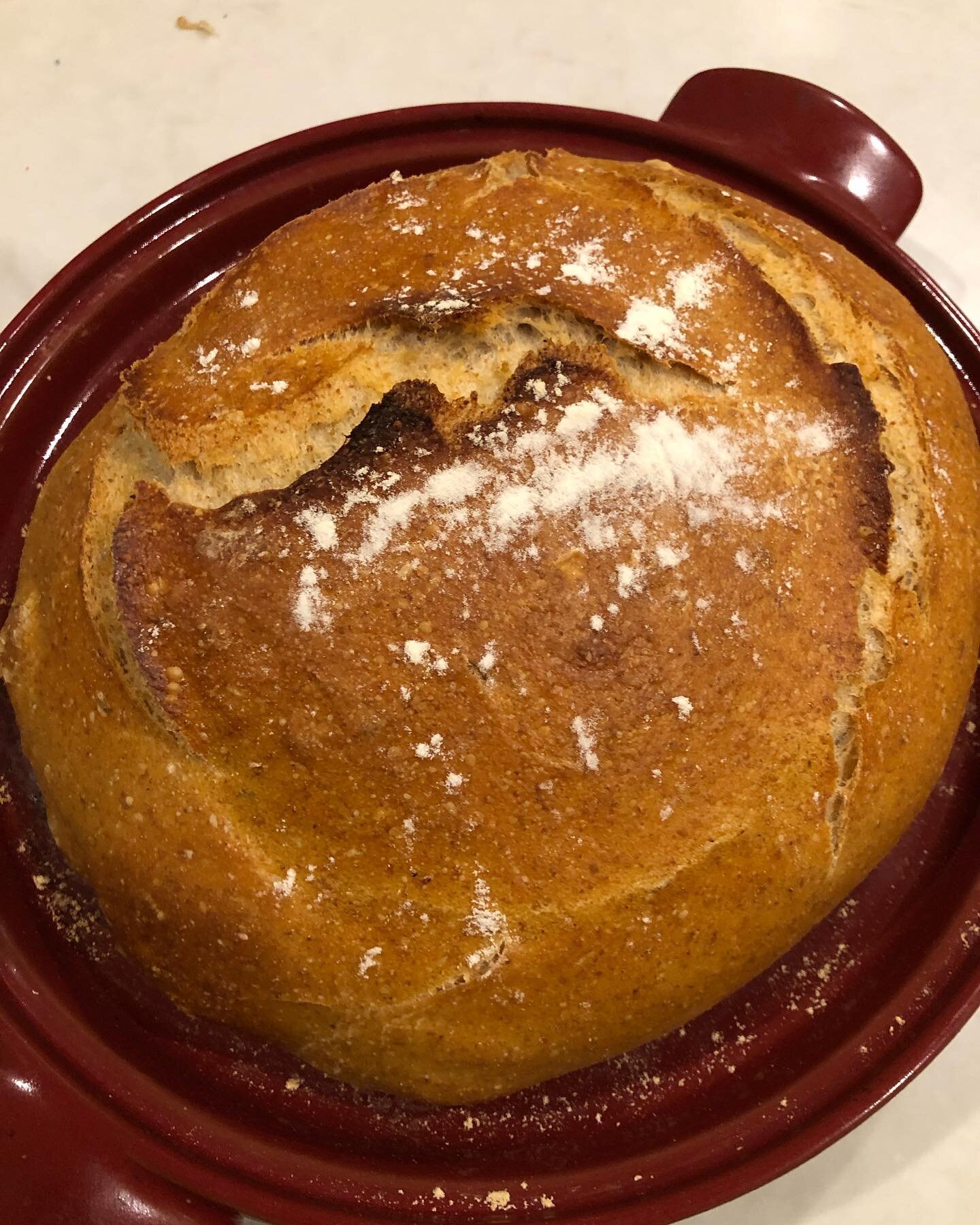 What&rsquo;s Rita cooking? Bread. This is my first success using an Emile Henry baking dome. I&rsquo;m very interested to see how the texture and crust changes according to the baking shape. Usually I use a bread tin ( so old it would be considered a