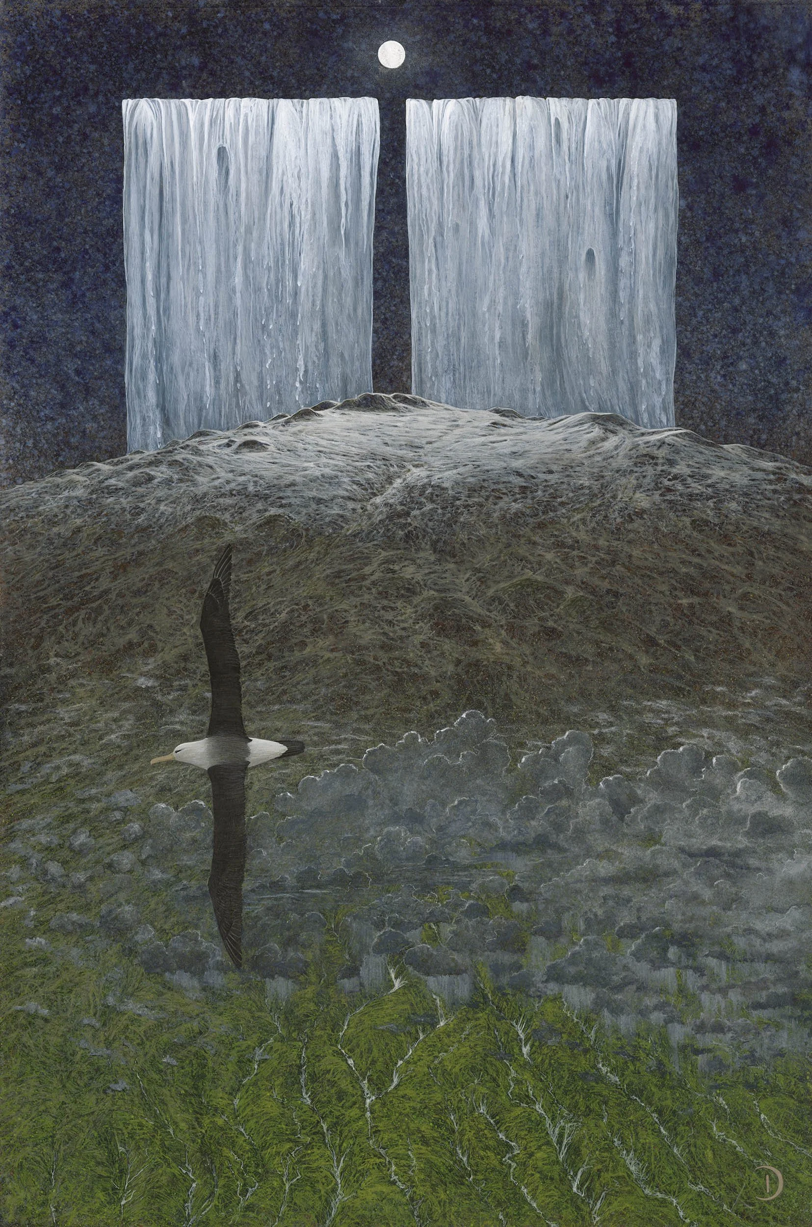 The Return Of Lono - Watercolor and Gouache - 23x15"