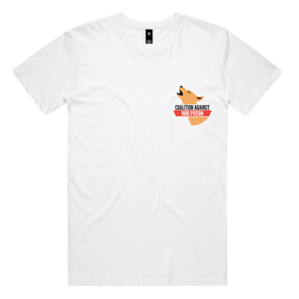 Coalition Against 1080 Poison — white t-shirt