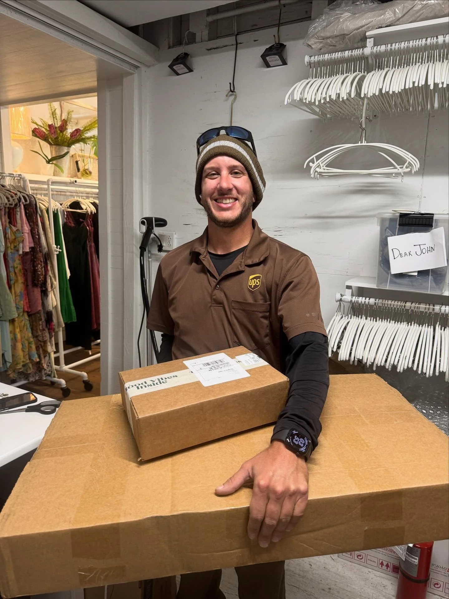 🎅📦 Move over, Santa &mdash; John from UPS is the real MVP!
 He&rsquo;s out here braving the chill to bring the goods and even showed up after the road reopened last night! 🙌✨

We&rsquo;re back open today at 10AM, unboxing tons of new arrivals + de