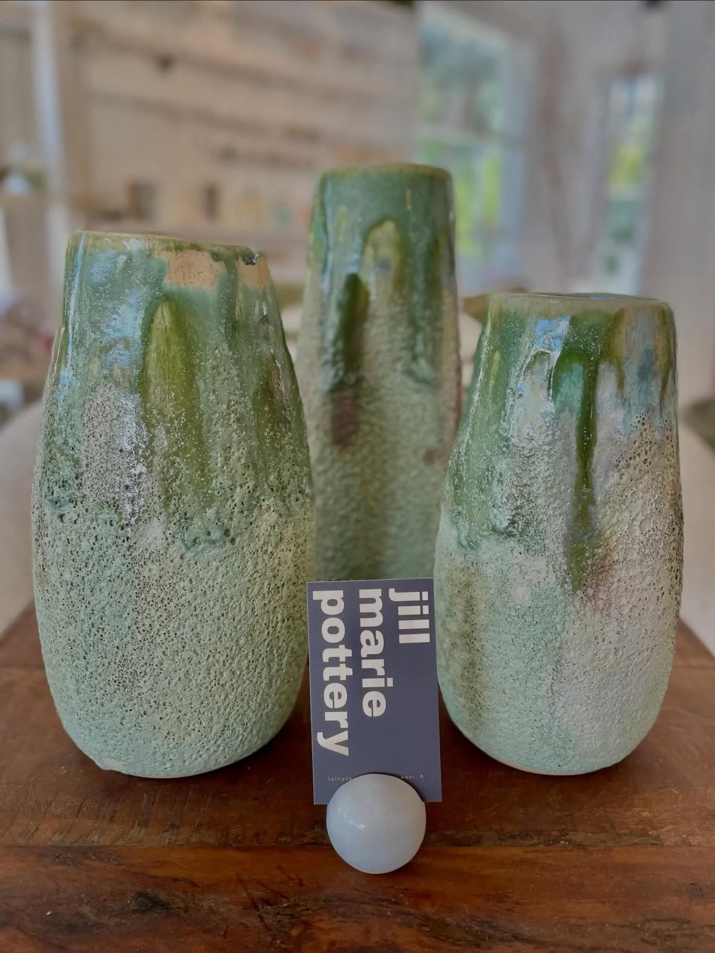 Inspired by the colors of the sea and the textures of the shoreline, Jill Marie Pottery brings beautiful ocean-inspired style to your table. 

We&rsquo;re proud to feature her stunning handmade artisanal pottery &mdash; each piece is one-of-a-kind an