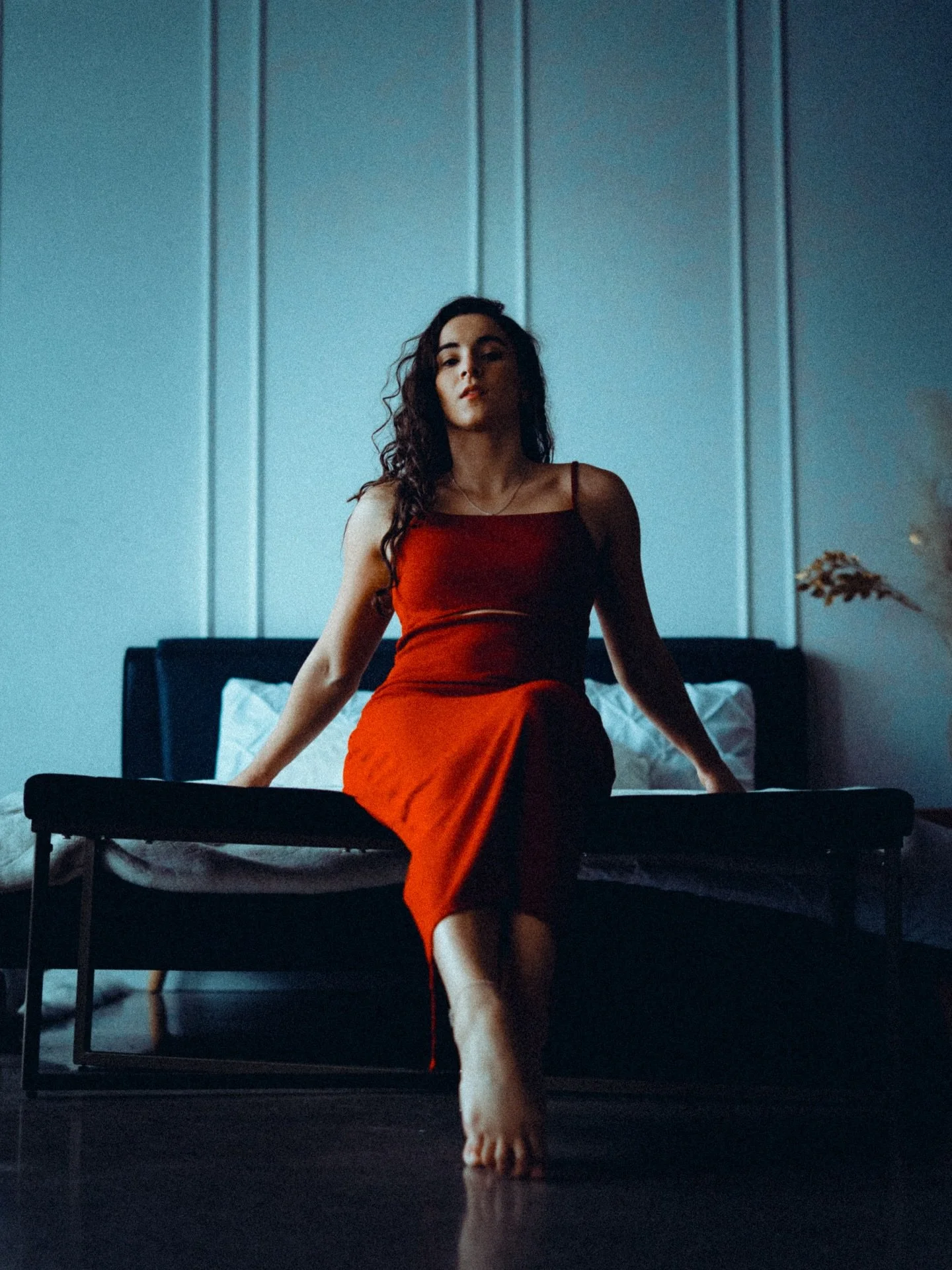 Late night? 

Photo series with @camille_giovanini 

#bluehour #moodyportraits #reddress #sonyalpha #photoshoot