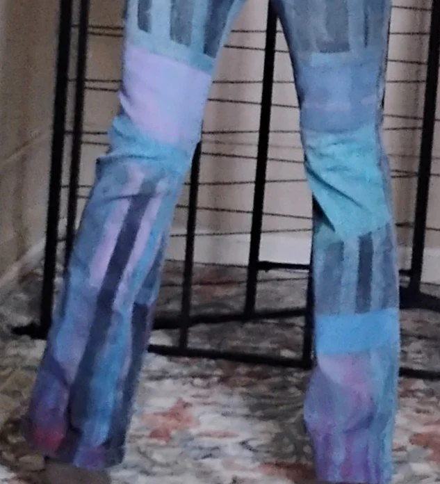 Hand-painted jeans