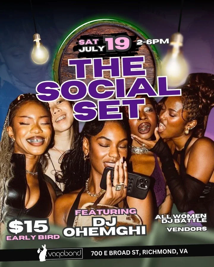 $15 EARLY BIRD FLASH SALE‼️ Link in bio!!!

The Social Set &mdash; a pretty dope day party hosted by Mostly Sugar Media and DJ OHEMGHI (@misohemghi) 

Saturday, July 19 &bull; 2-6PM &bull; Vagabond

Sounds by DJ OHEMGHI &amp; friends + a live ALL WOM