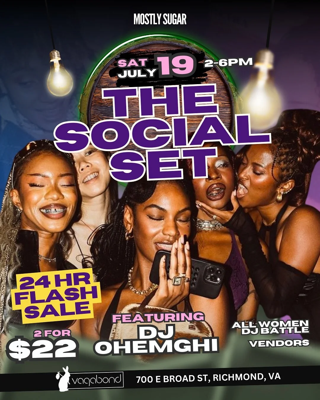 Since y'all grabbed all of those early bird tickets, we decided to drop at 24HR &ldquo;TELL YOUR FRIEND TO PULL UP!&rdquo; 2 for $22 ticket sale! Link in bio ‼️

NEXT WEEKEND&mdash; The Social Set: a pretty dope day party hosted by Mostly Sugar Media