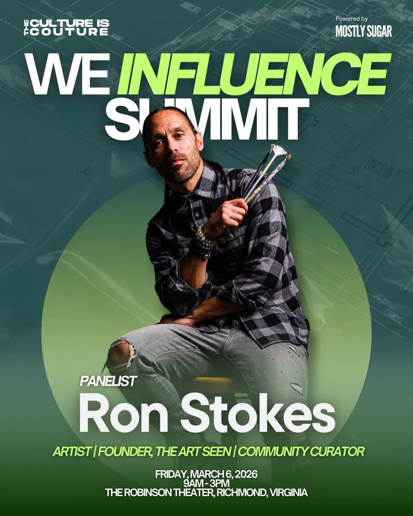 Speaker Announcement!

Ron Stokes (@viewsbystokes) will be joining us as a panelist at the WE INFLUENCE Summit.

A self-taught street and abstract artist, Ron&rsquo;s work lives at the intersection of emotion, culture and community. With roots shaped