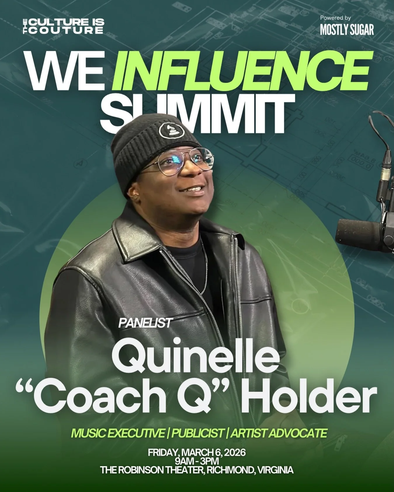Speaker Announcement!

Quinelle &ldquo;Coach Q&rdquo; Holder (@quinelleholder) will be joining us as a panelist at the WE INFLUENCE Summit.

A Haitian-American music executive, publicist and artist advocate, Coach Q has spent the past decade working 