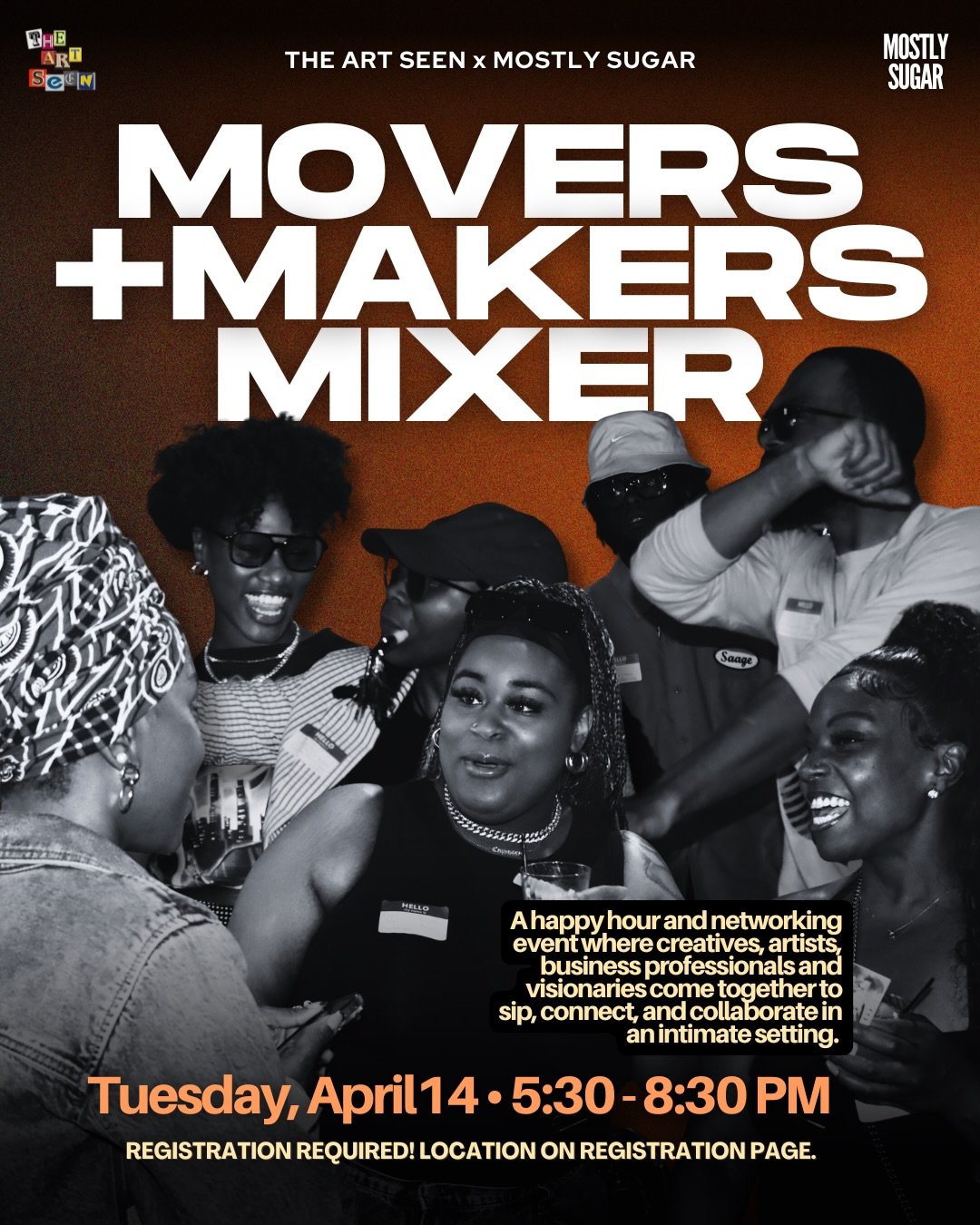 The Movers + Makers Mixer, hosted by The Art Seen (@theartseen_ ) x Mostly Sugar, is your monthly space to connect, collaborate, and build with intention. 

Join us next Tuesday, April 14 (and every 2nd Tuesday) at 5:30pm, for networking, games and m
