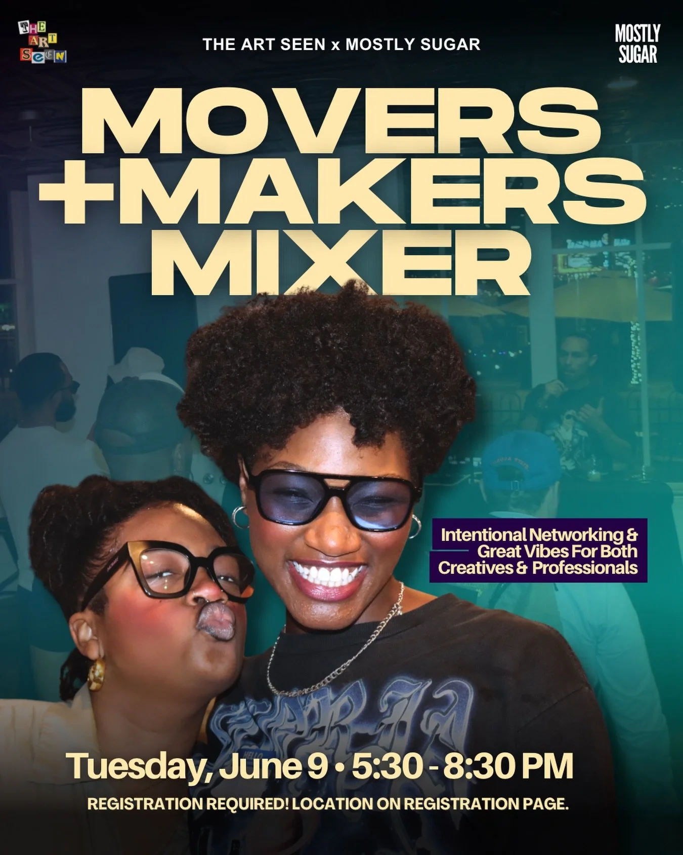 Our favorite event of the month is approaching&mdash; the Movers+Makers Mixer!!

Join us Tuesday, June 9 at 5:30 p.m. for an evening of connection and community.

Whether you&rsquo;re a creative, entrepreneur, professional, dreamer, or someone buildi