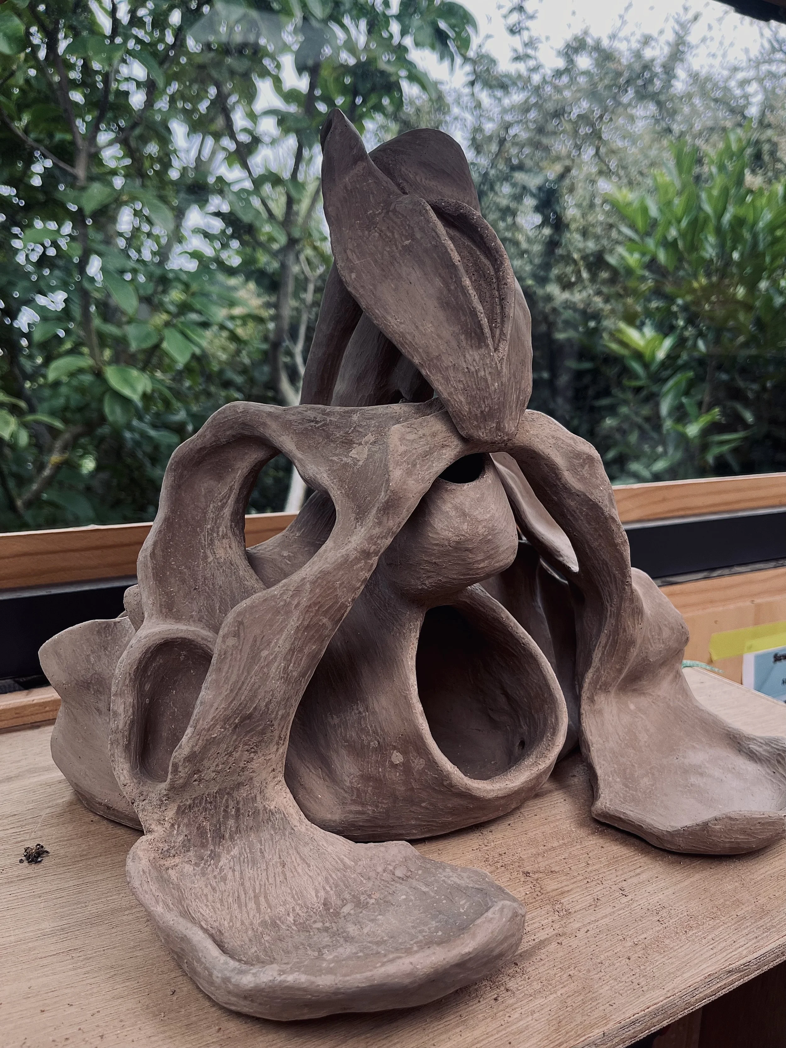 Untitled #1, Handbuilt raku clay unfired