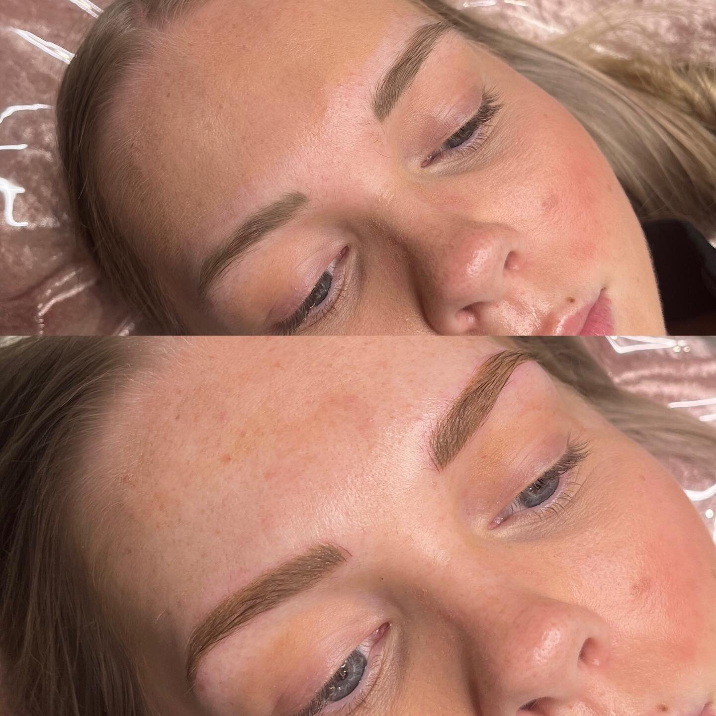 Combination brows colour boost 💕 
The before picture shows Microbladed / Feathered brows we last did in 2019 😍 and the original session was from all the way back in 2017. Brows can absolutely look great after years with the correct pigment and tech