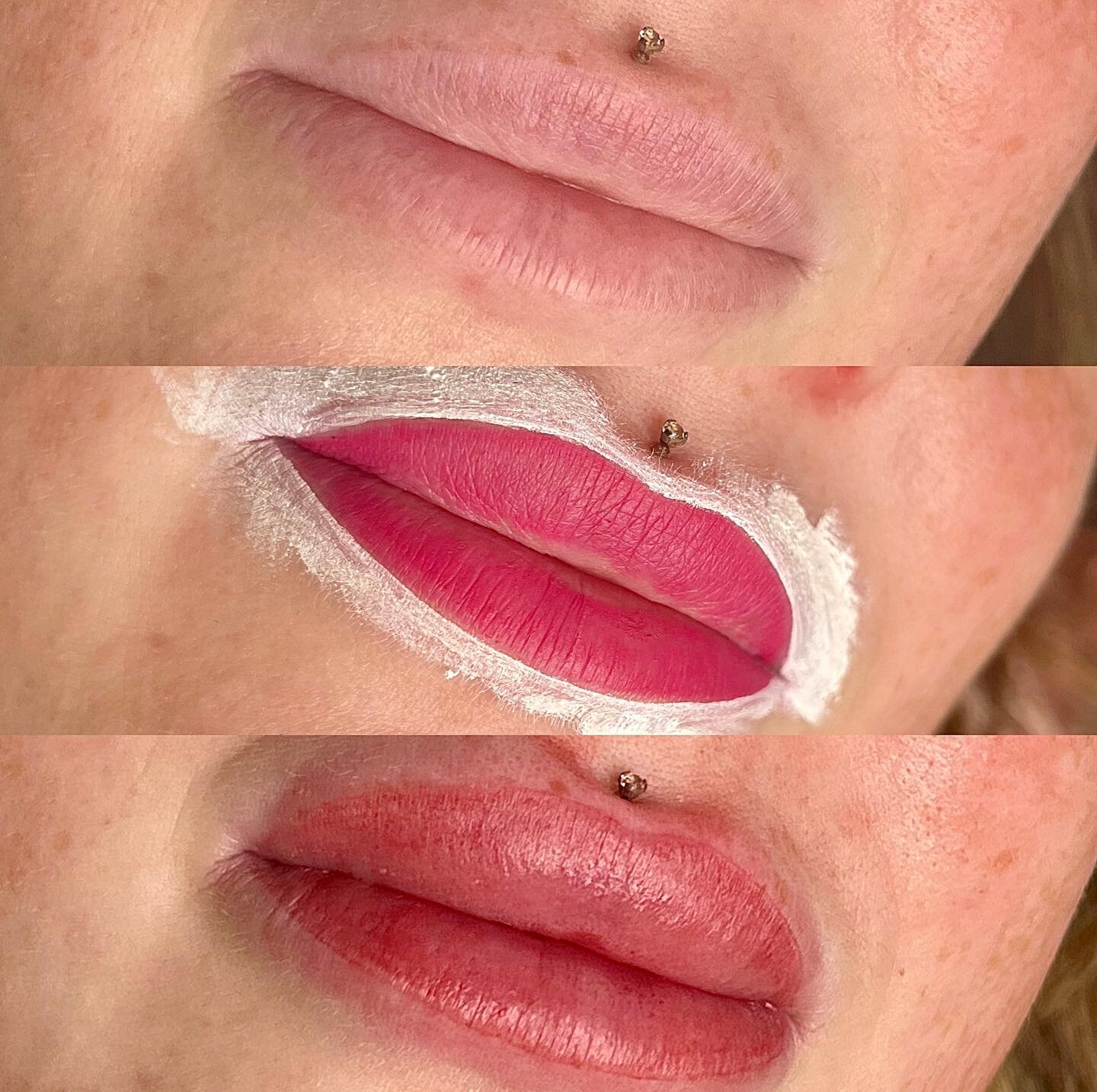 Fresh Lip Tattoo 🥰 Before, Pre Draw and right After.
Adding colour and definition back to these lips! A little bit of swelling (completely normal). Can&rsquo;t wait to se them healed! 

&mdash;&mdash;&mdash;&mdash;&mdash;&mdash;&mdash;&mdash;&mdash;