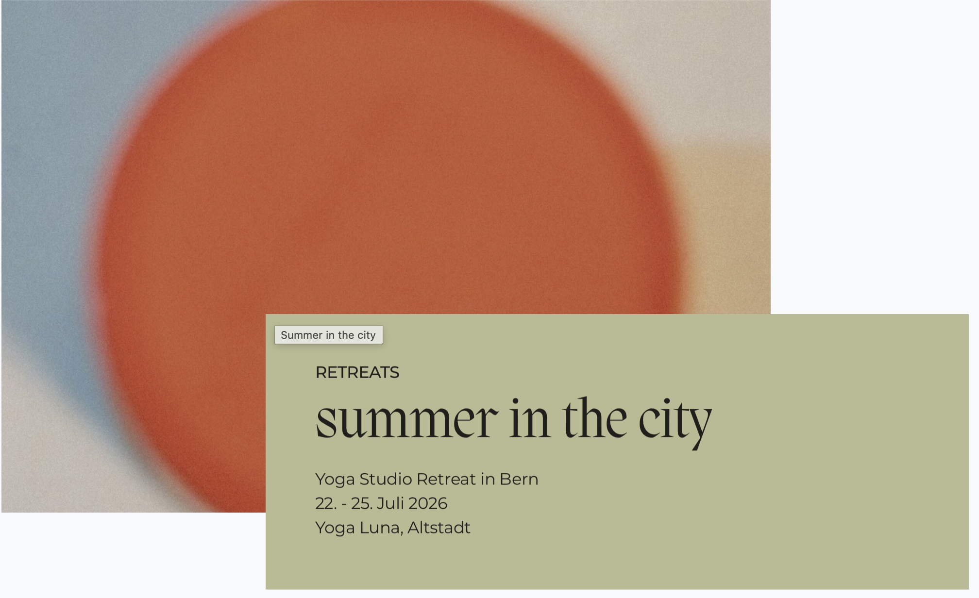 Summer City Retreat mit Pascale