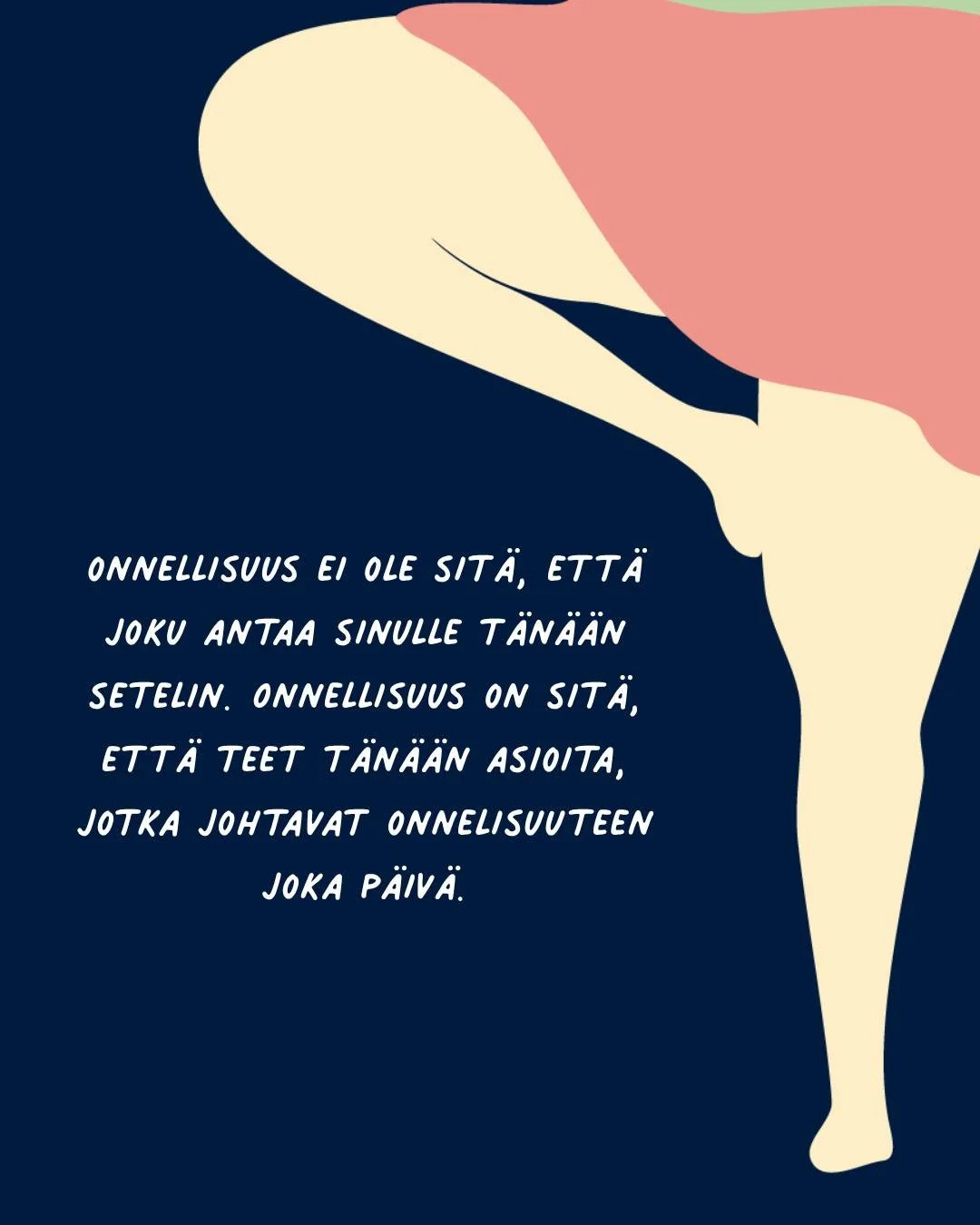 Hei himmailija!
T&auml;&auml;ll&auml; ollaan vahvasti, vaikka somen puolella on ollut hyvinkin hiljaista. Haluan kuitenkin jakaa sinulle oman p&auml;&auml;si&auml;iseni viisauden. T&auml;m&auml; viisaus liittyy joogan filosofiaan, omaan dharmaan ja s