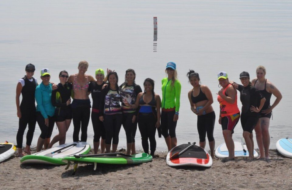 Check out the SUP Girls enjoying Canada Day in Toronto during a private SUP Yoga & SUP Fitness Certification.