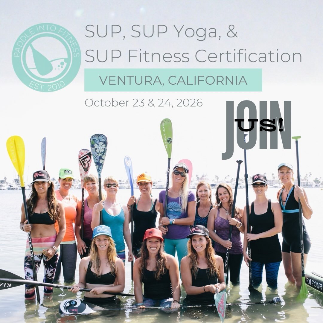 Ready to take your love of the water to the next level? 🏄🏽&zwj;♀️ 

Join us in Ventura, California, October 23&ndash;24 for our in-person SUP, SUP Yoga &amp; SUP Fitness Certification!

Spend two days on the water building your paddling skills, lea