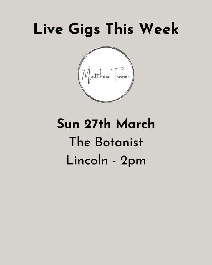I'm performing at a couple of private events this weekend but you can catch me at @thebotanistuk in Lincoln this Sunday 🎶